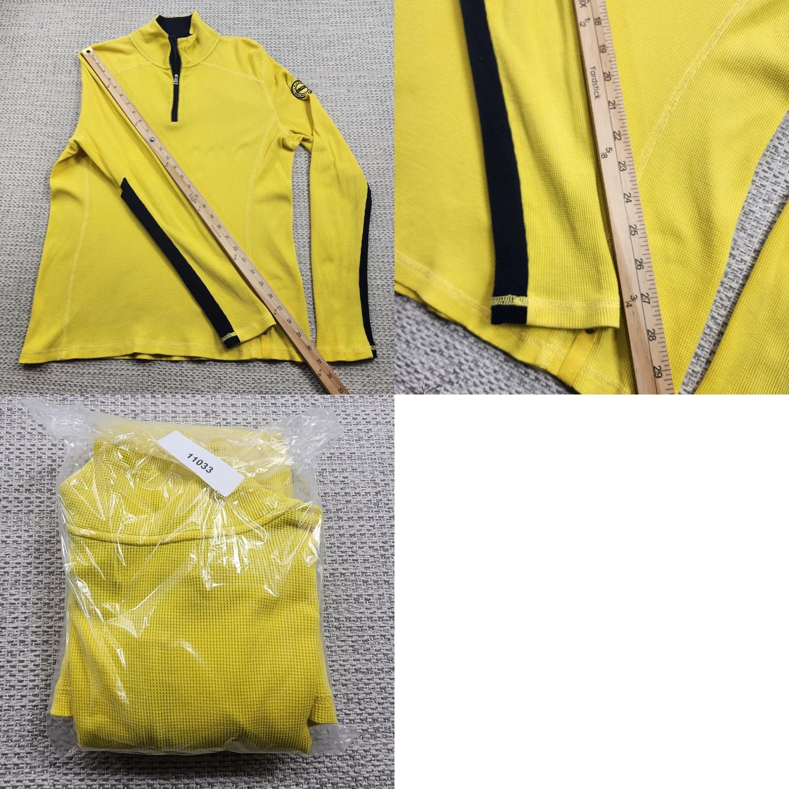 Ralph Lauren Lauren Ralph Lauren Thermal Shirt Womens XL Yellow Quarter Zip Lauren Active Size XL / US 12-14 / IT 48-50 - 9 Thumbnail