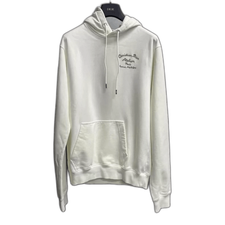 Dior Dior White Logo Embroidered Hoodie Sweater Size US M / EU 48-50 / 2 - 1 Thumbnail