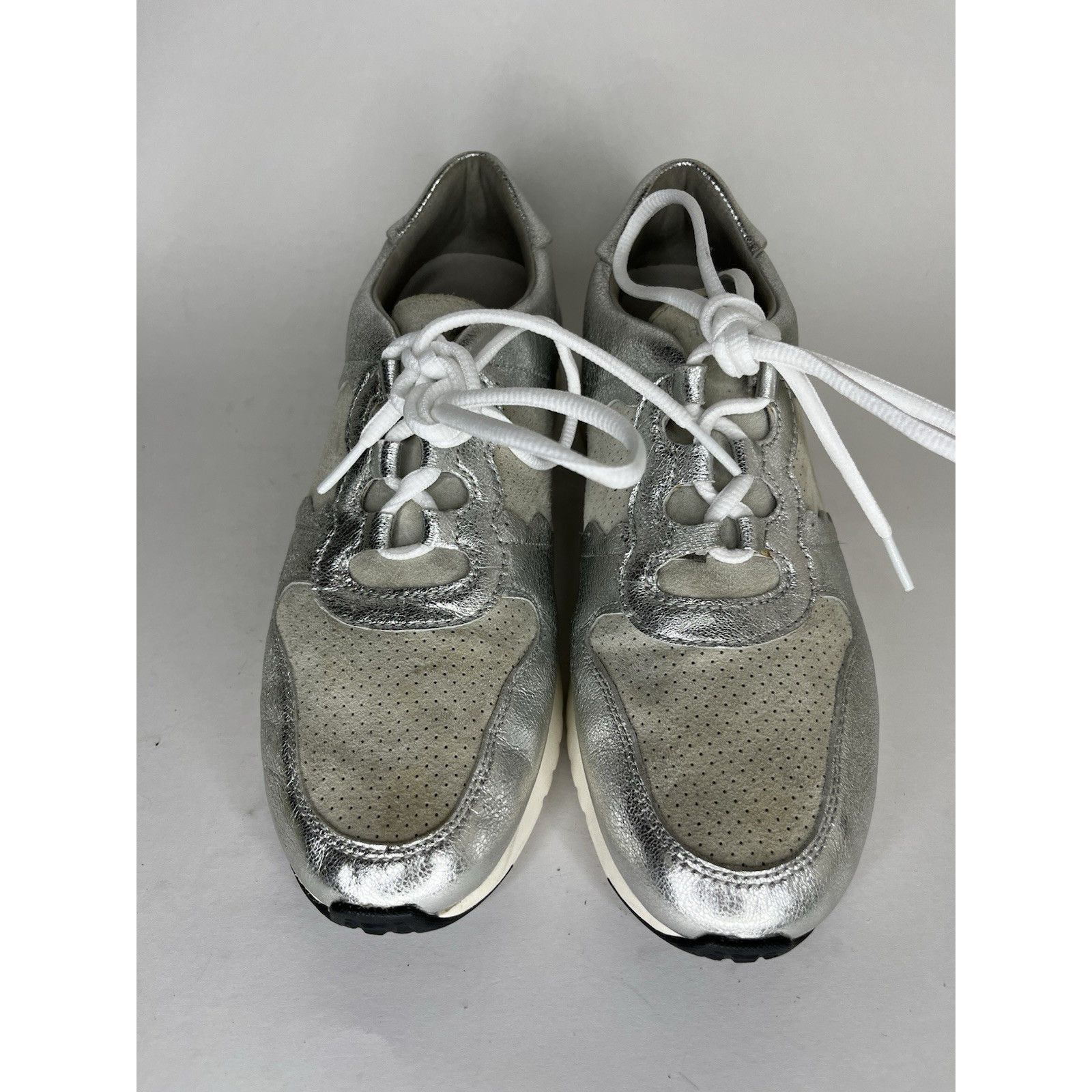Cole Haan Cole Haan Grand Pro Silver Casual Lace Up Sneakers Shoes Wom Size US 9 / IT 39 - 13 Thumbnail