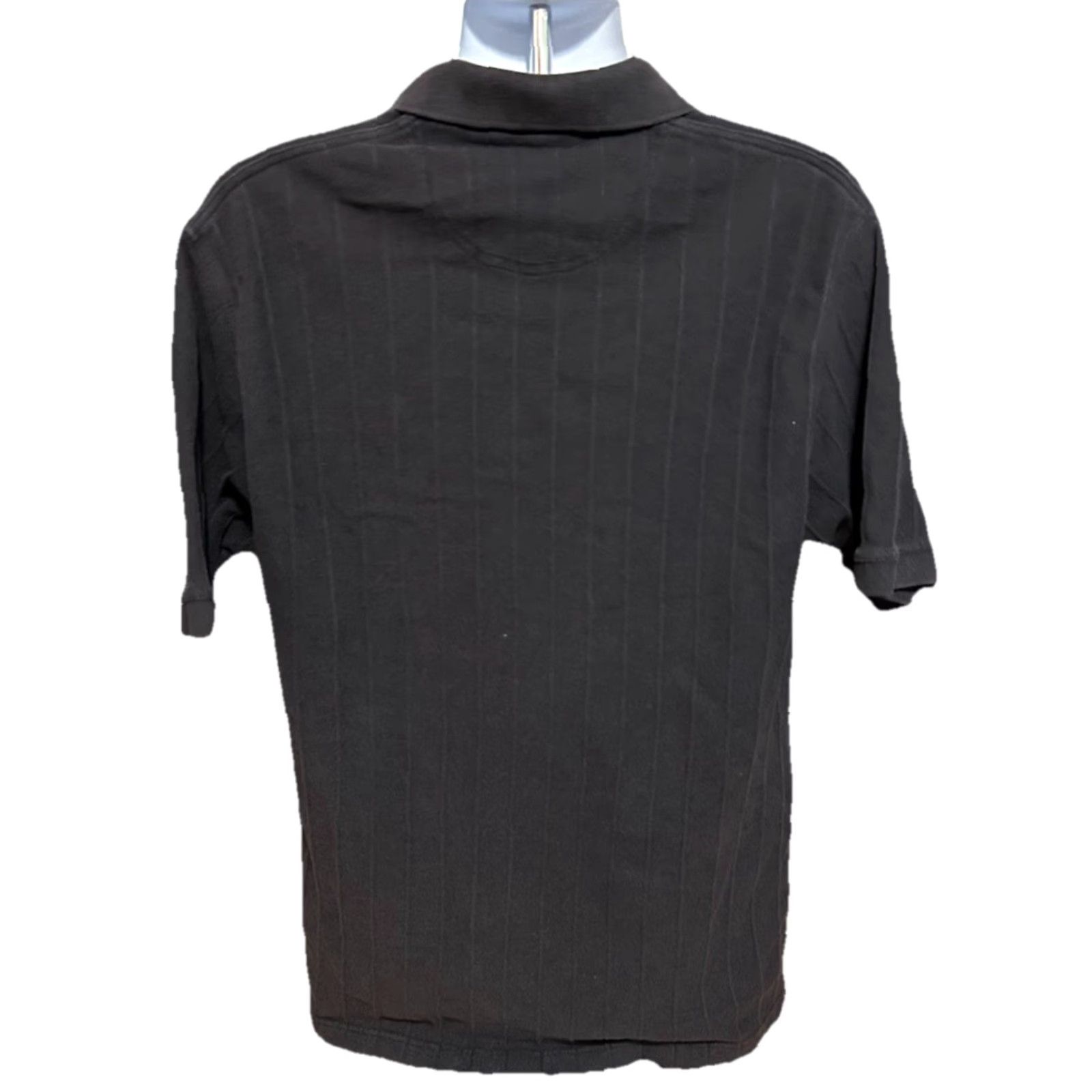 Vintage VINTAGE Cadre Athletic Polo Shirt Men L Black Ohio State Buckeyes Short Sleeve Ribbed Pin Stripes Polo Shirt Men L Black Ohio State Buckeyes Size US L / EU 52-54 / 3 - 2 Thumbnail