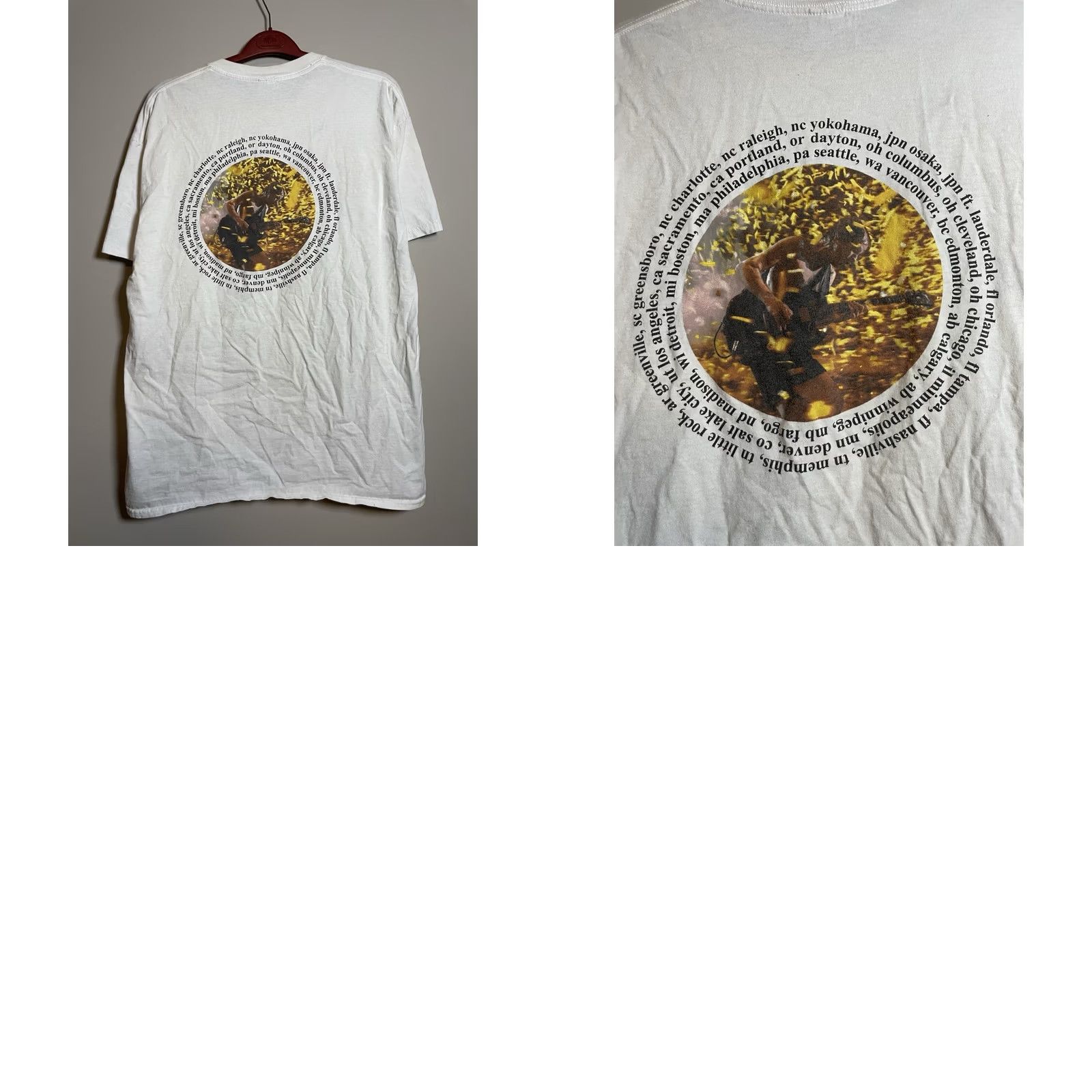 Vintage VINTAGE AC/DC World Tour Band T-Shirt 2XL White Double-Sided Men Mens 2XL T-Shirt Band USA Size US XXL / EU 58 / 5 - 8 Thumbnail
