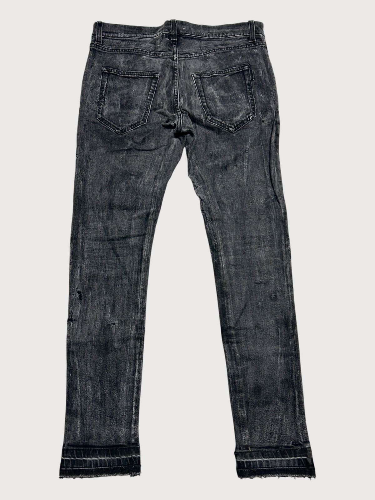 Saint Laurent Paris FW2018 D02 Distressed Waxed Denim Size US 30 / EU 46 - 2 Thumbnail