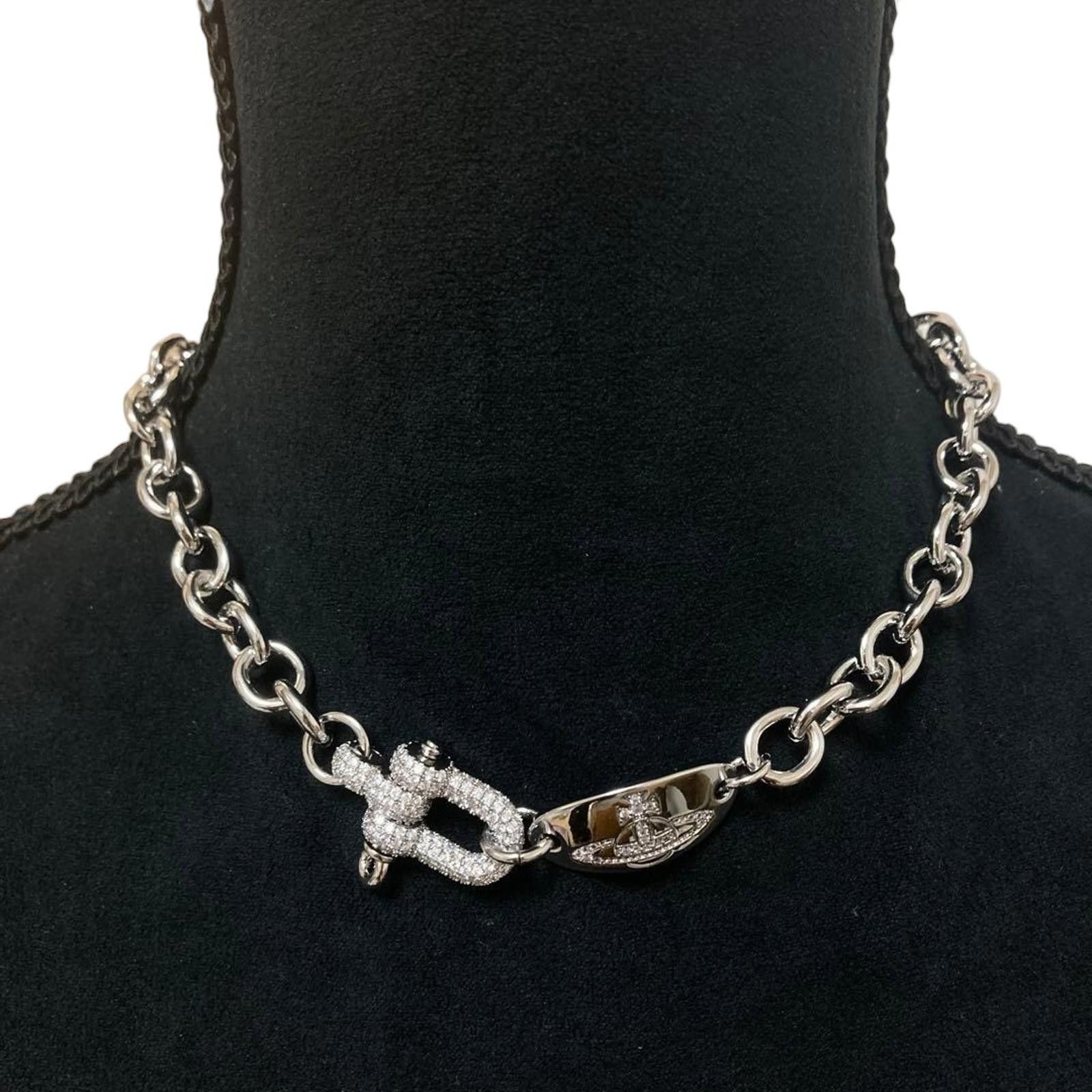 Vivienne Westwood Vivienne Westwood - Silver Chain Necklace Orb Pendant Size ONE SIZE - 2 Thumbnail
