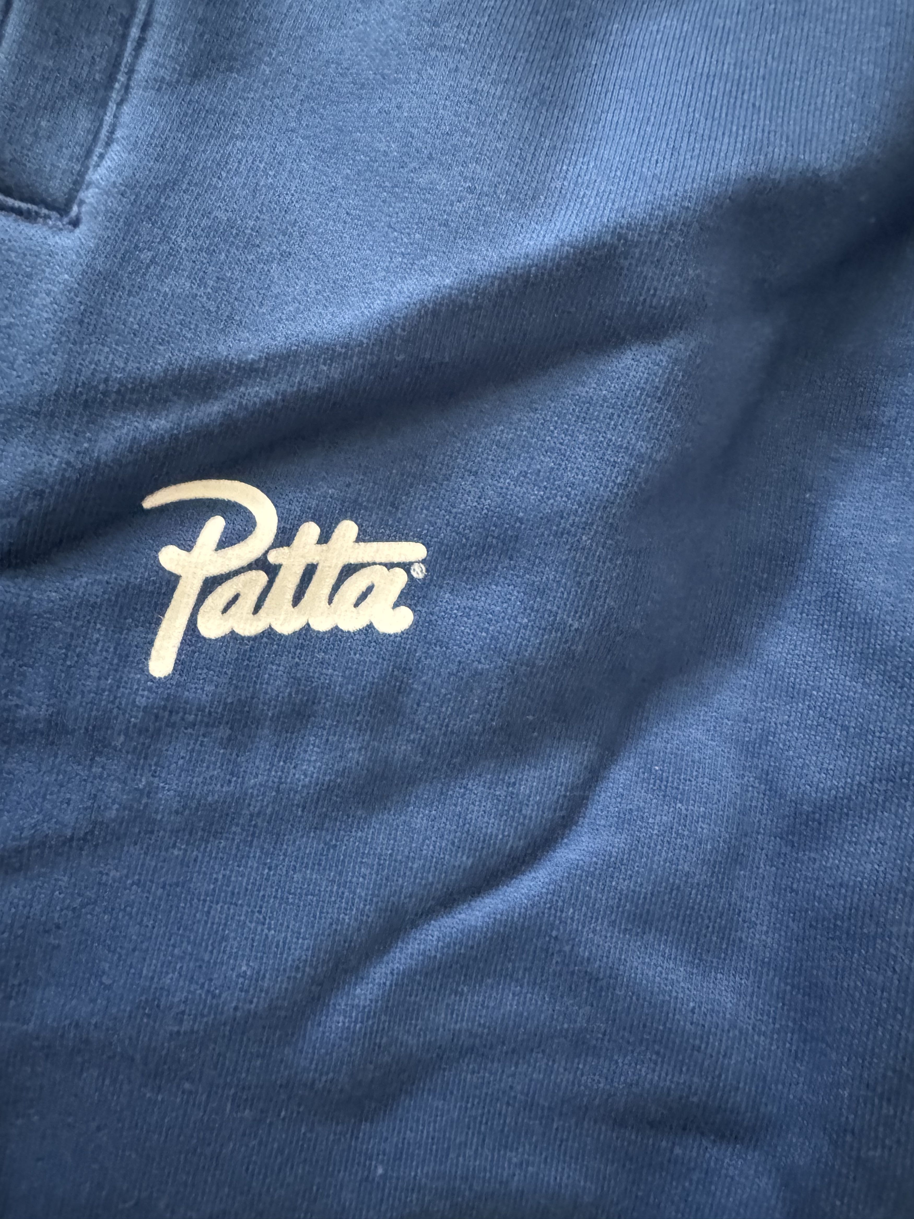 Patta PATTA Cursive Logo Cotton Taper Track Pants in Blue - Large Size US 36 / EU 52 - 3 Thumbnail