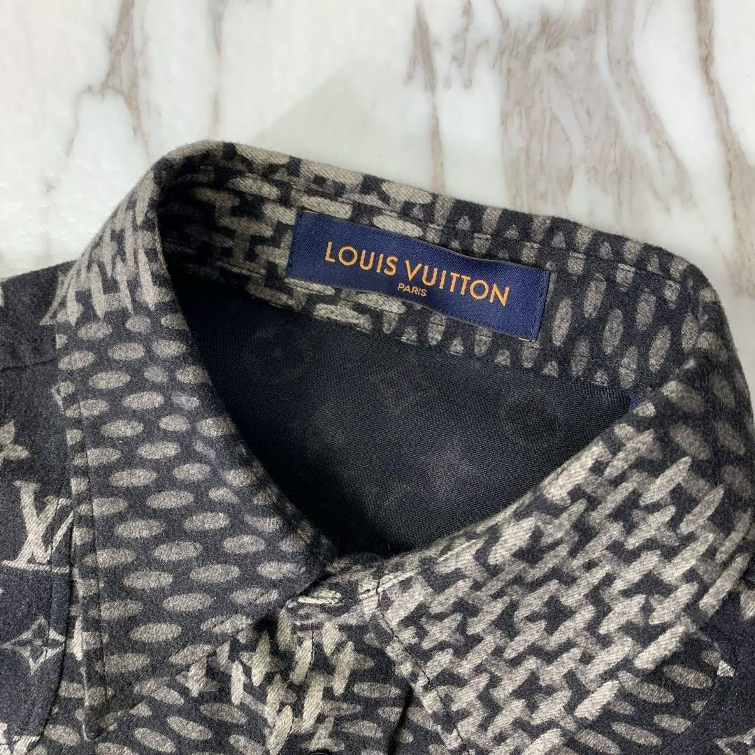 Louis Vuitton × Nigo LOUIS VUITTON x NIGO Monogram Flannel Shirt Black L Size US L / EU 52-54 / 3 - 5 Thumbnail