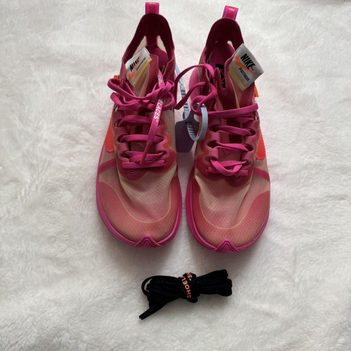 Off-White Nike Off-White Zoom Fly “The 10” Sneakers - Pink - Size 7 Size US 7 / EU 40 - 9 Thumbnail