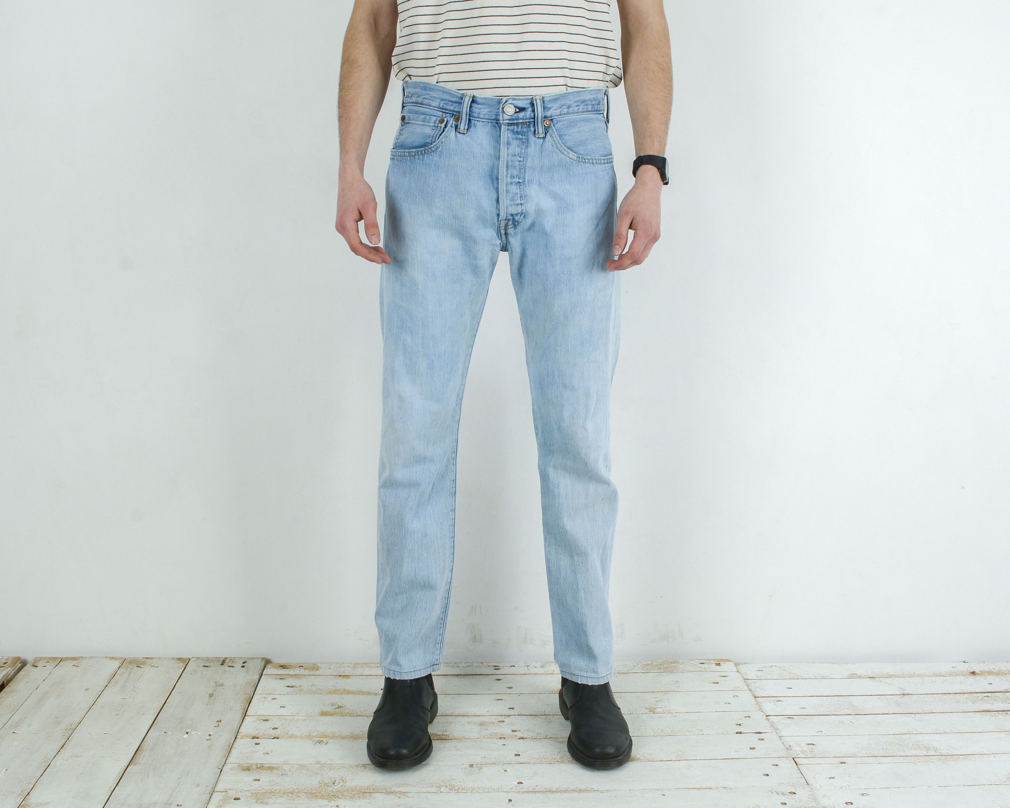 Levi's 501 W31 L30 Regular Fit Straight Jeans Denim Pants Trousers Size US 31 - 1 Thumbnail