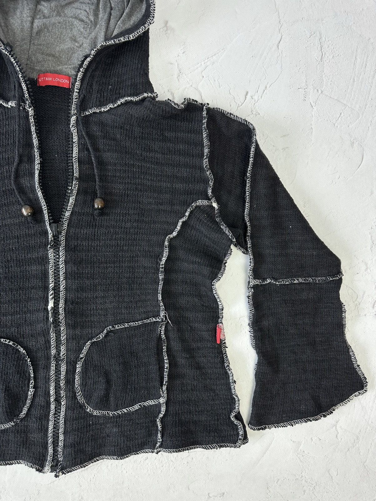 If Six Was Nine × Japanese Brand × Vintage Vintage Crop Black Hoodie Size S / US 4 / IT 40 - 3 Thumbnail