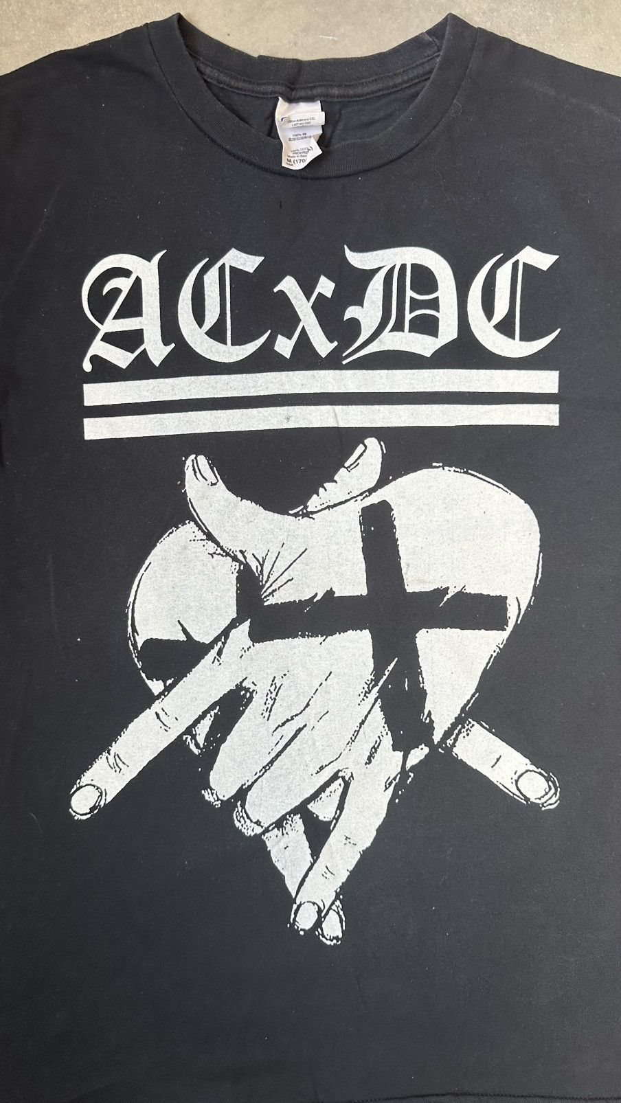 Vintage ANTICHRIST DEMONCORE AC X DC HARDCORE POWERVIOLENCE BAND TEE Size US M / EU 48-50 / 2 - 2 Thumbnail