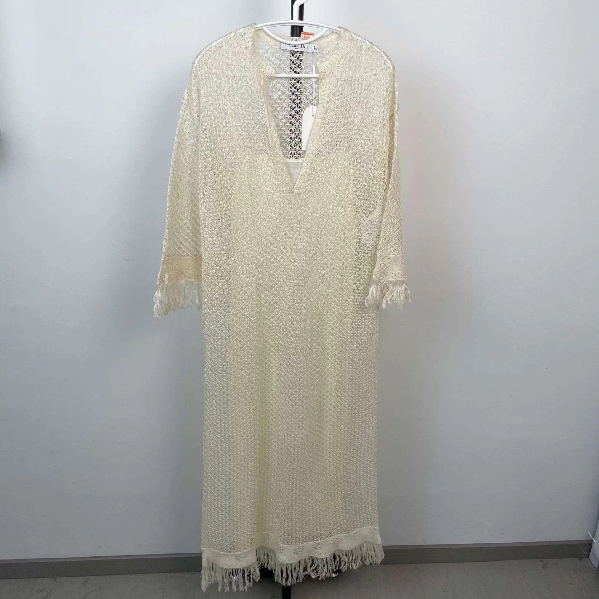 Dior Dior White Long Dress 38 Size S / US 4 / IT 40 - 1 Thumbnail