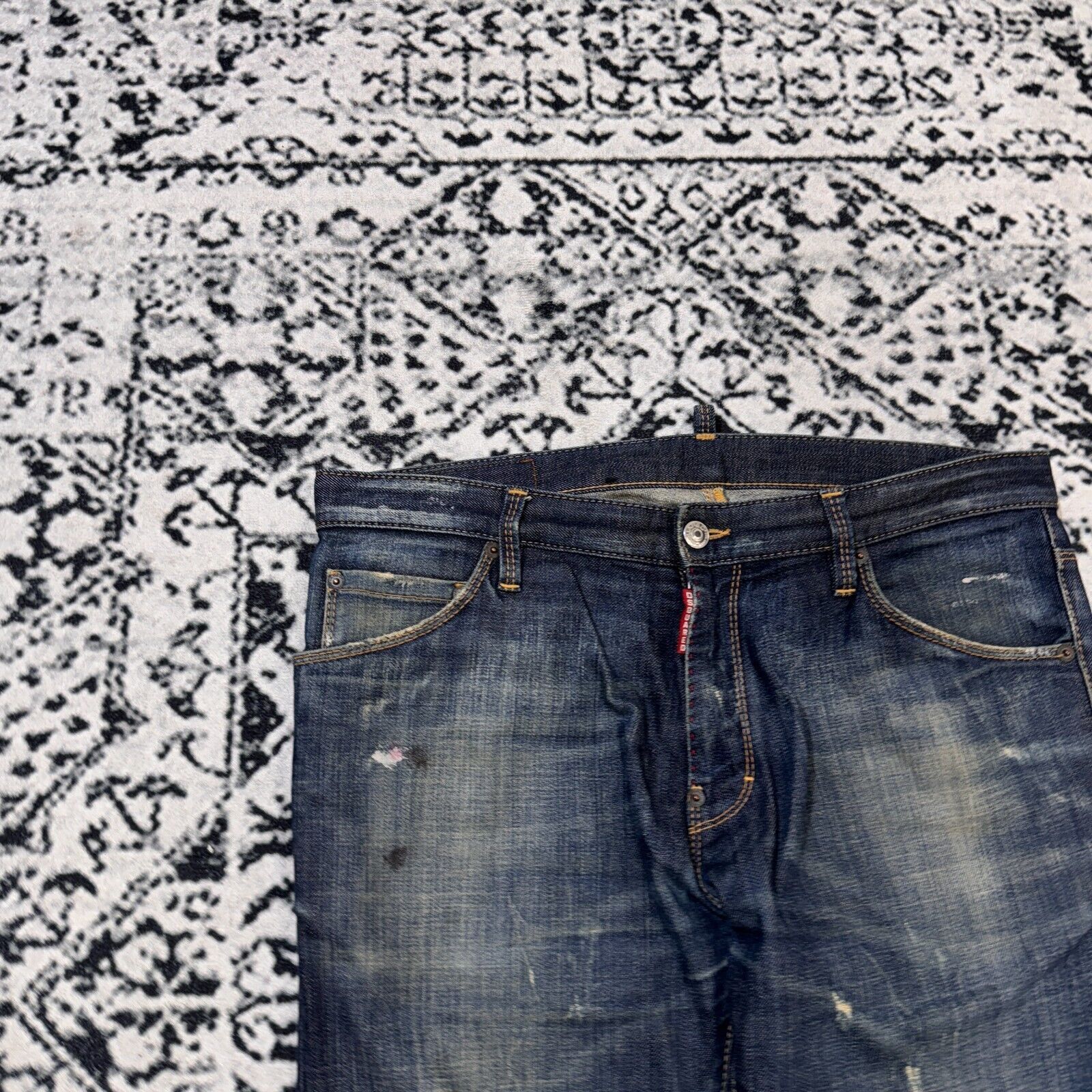 Dsquared2 × Vintage Dsquared2 Blue Cotton Denim Pants Size 48 IT Faded Ripped Size US 35 - 9 Thumbnail