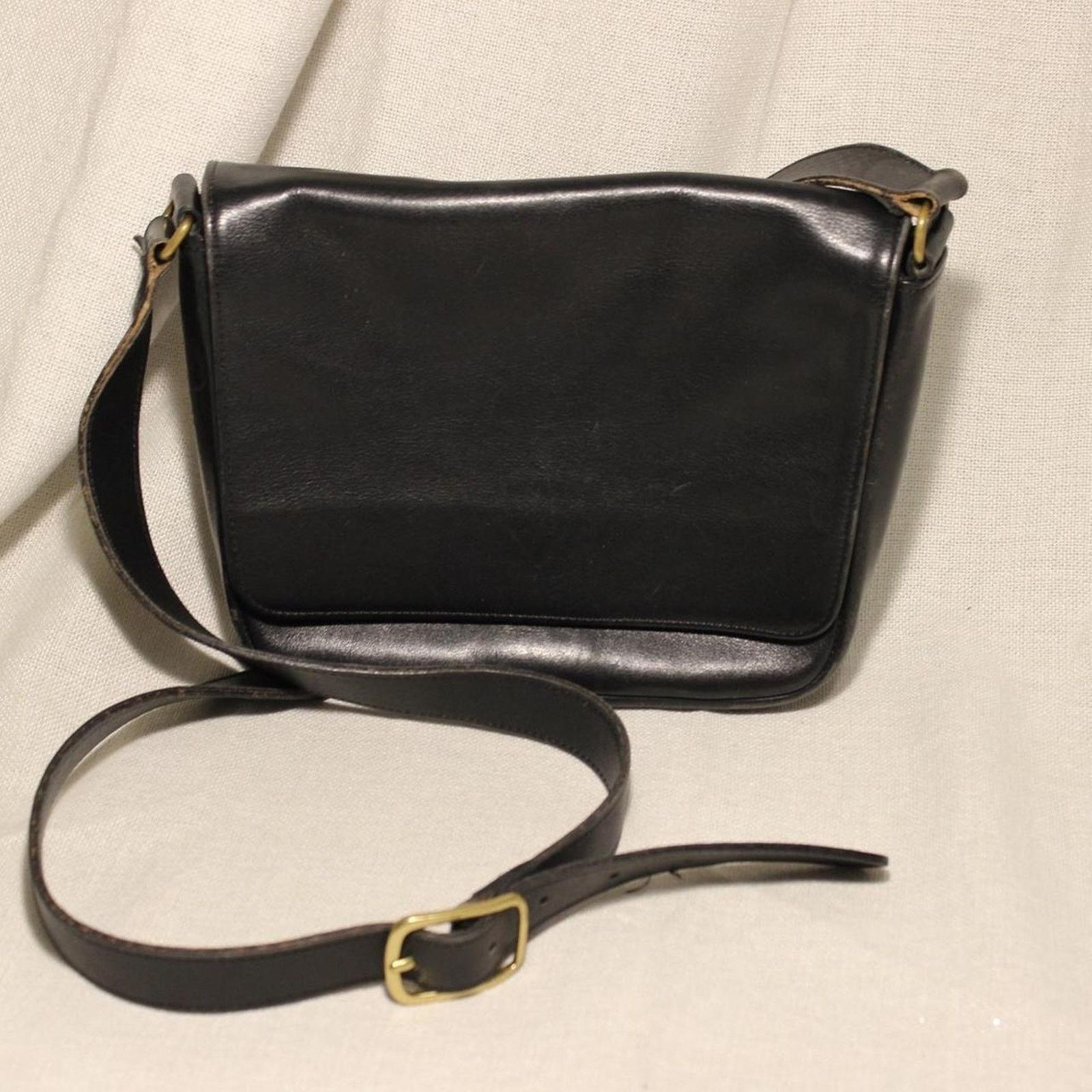 Vintage coach leather cross body bag