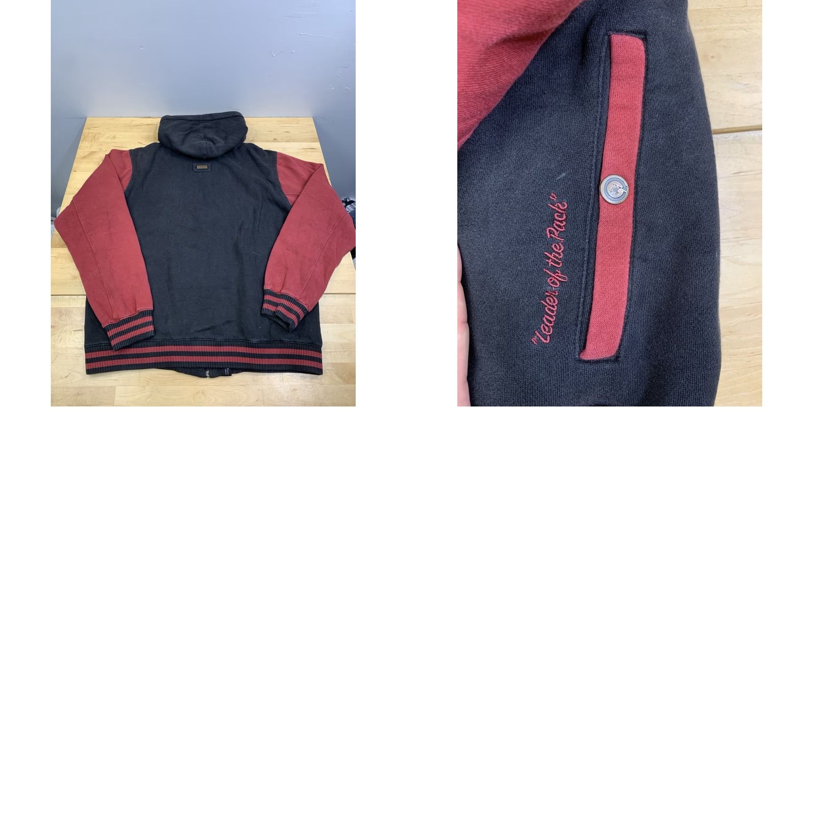 Vintage VINTAGE LRG Jacket Mens L Hooded Embroidered Full Zip Varsity Black Size US L / EU 52-54 / 3 - 9 Thumbnail
