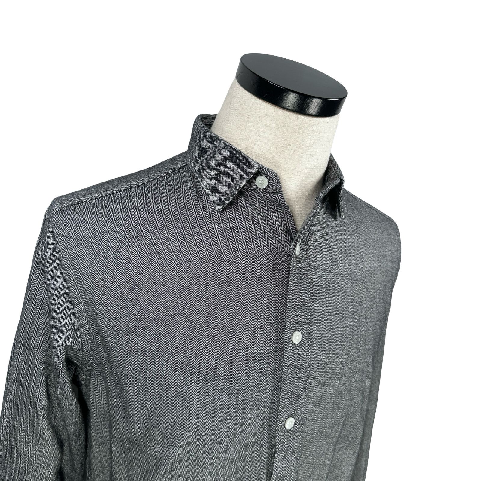 UNTUCKit Untuckit Flannel Shirt Men’s Medium Gray Hemsworth Slim Size US M / EU 48-50 / 2 - 2 Thumbnail