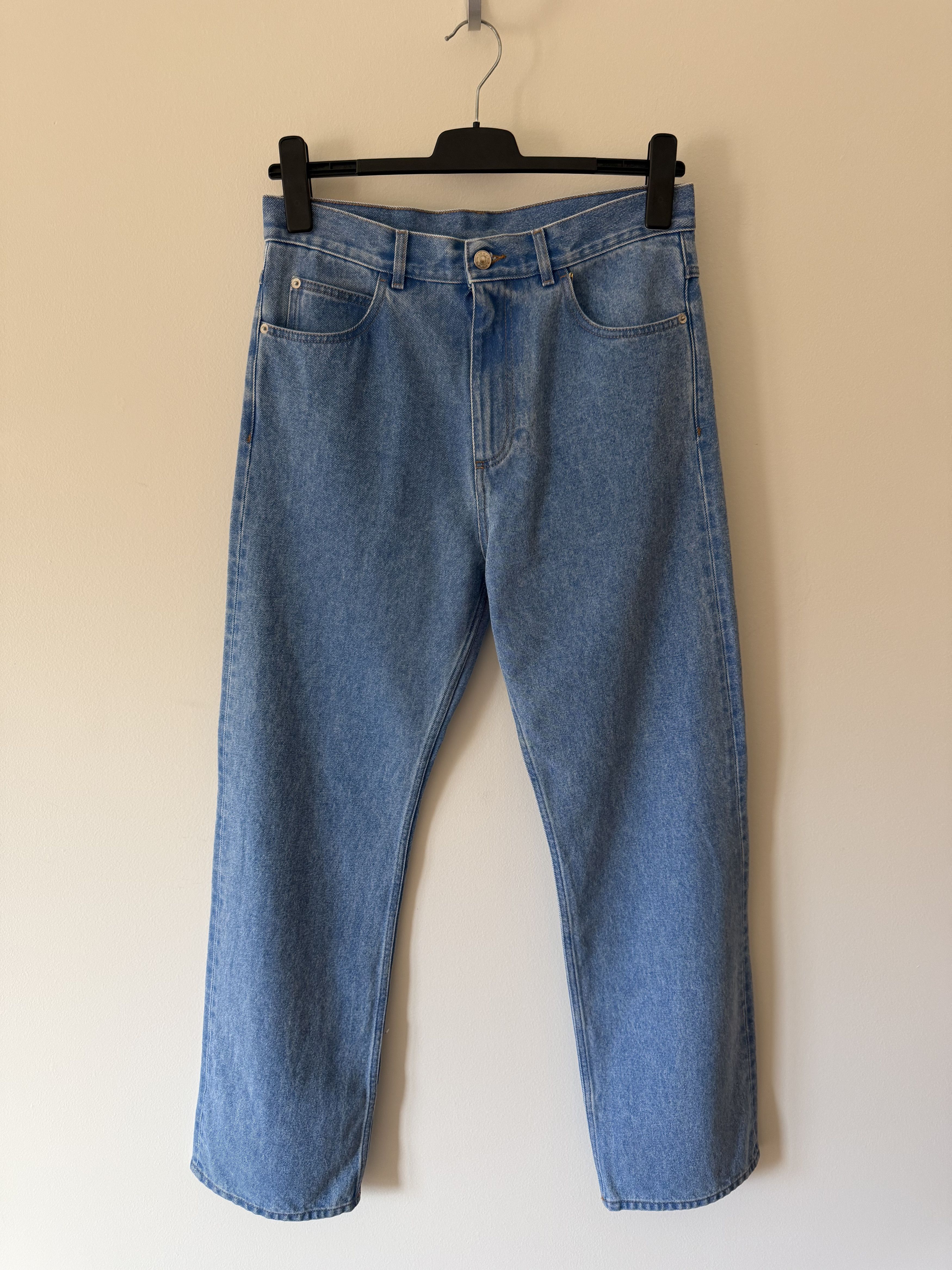 Marni Bleach Coated Denim Jeans in Blue