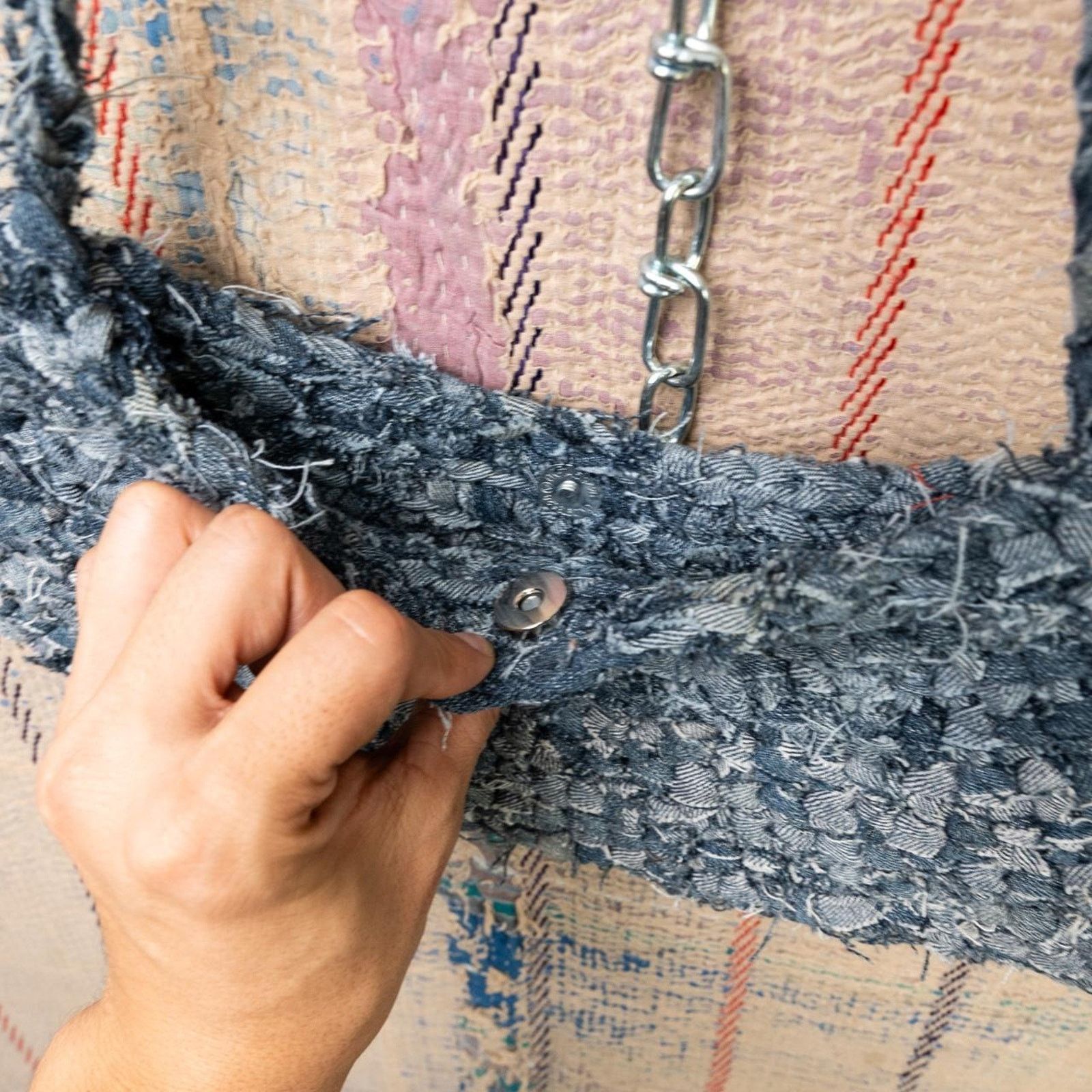 Carhartt Upcycled Crochet Baguette Bag |crochet Shoulder Bag Size ONE SIZE - 7 Thumbnail