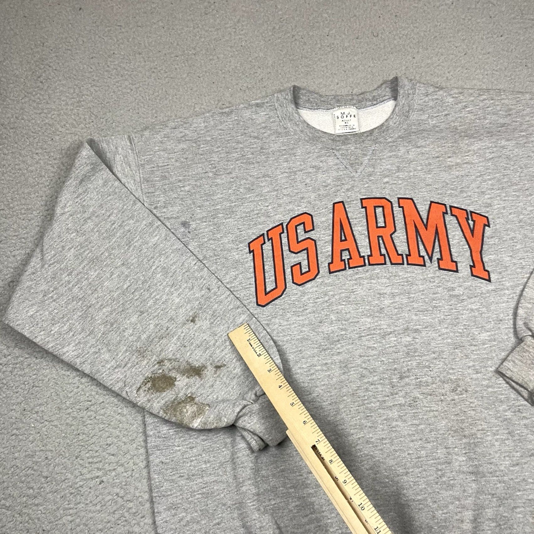 Soffe VINTAGE Soffe US Army Hoodie Mens XL Gray Sweatshirt Military Soldier Ft Lewis Size US XL / EU 56 / 4 - 7 Thumbnail