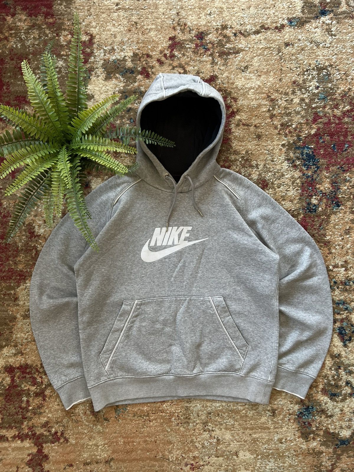 Nike × Vintage 🐟 90’s NIKE BIG SWOOSH RETRO HOODIE BASIC Y2K Size US S / EU 44-46 / 1 - 1 Thumbnail