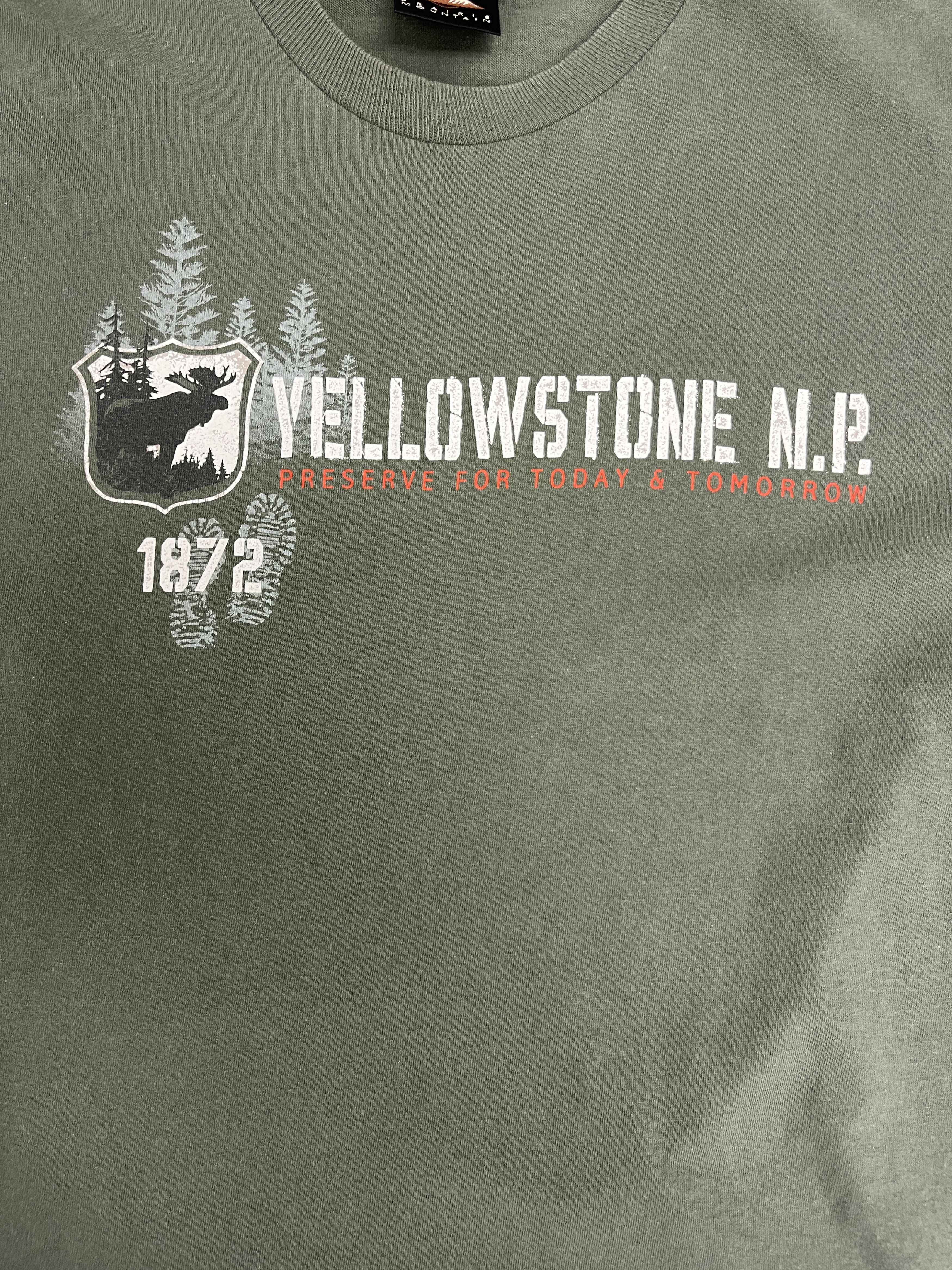 Vintage Yellowstone National Park Vintage Green T-Shirt Tee Size US M / EU 48-50 / 2 - 2 Thumbnail