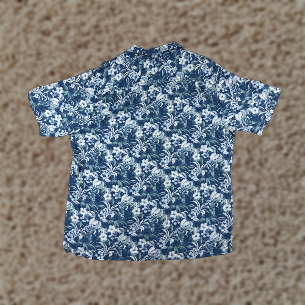 Vintage Havana Breeze Shirt Mens Large Blue Floral All Over Print AOP 100% Silk Hawaiian Size US L / EU 52-54 / 3 - 1 Thumbnail