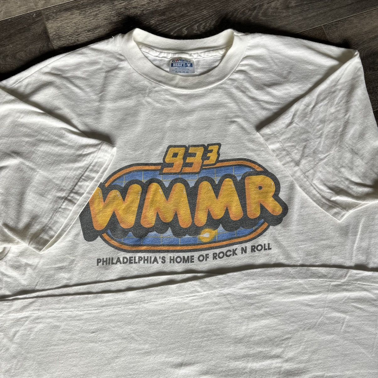 Vintage Vintage 1990s WMMR 93.3 Philadelphia Rock and Roll Radio Tee Size US XL / EU 56 / 4 - 4 Thumbnail