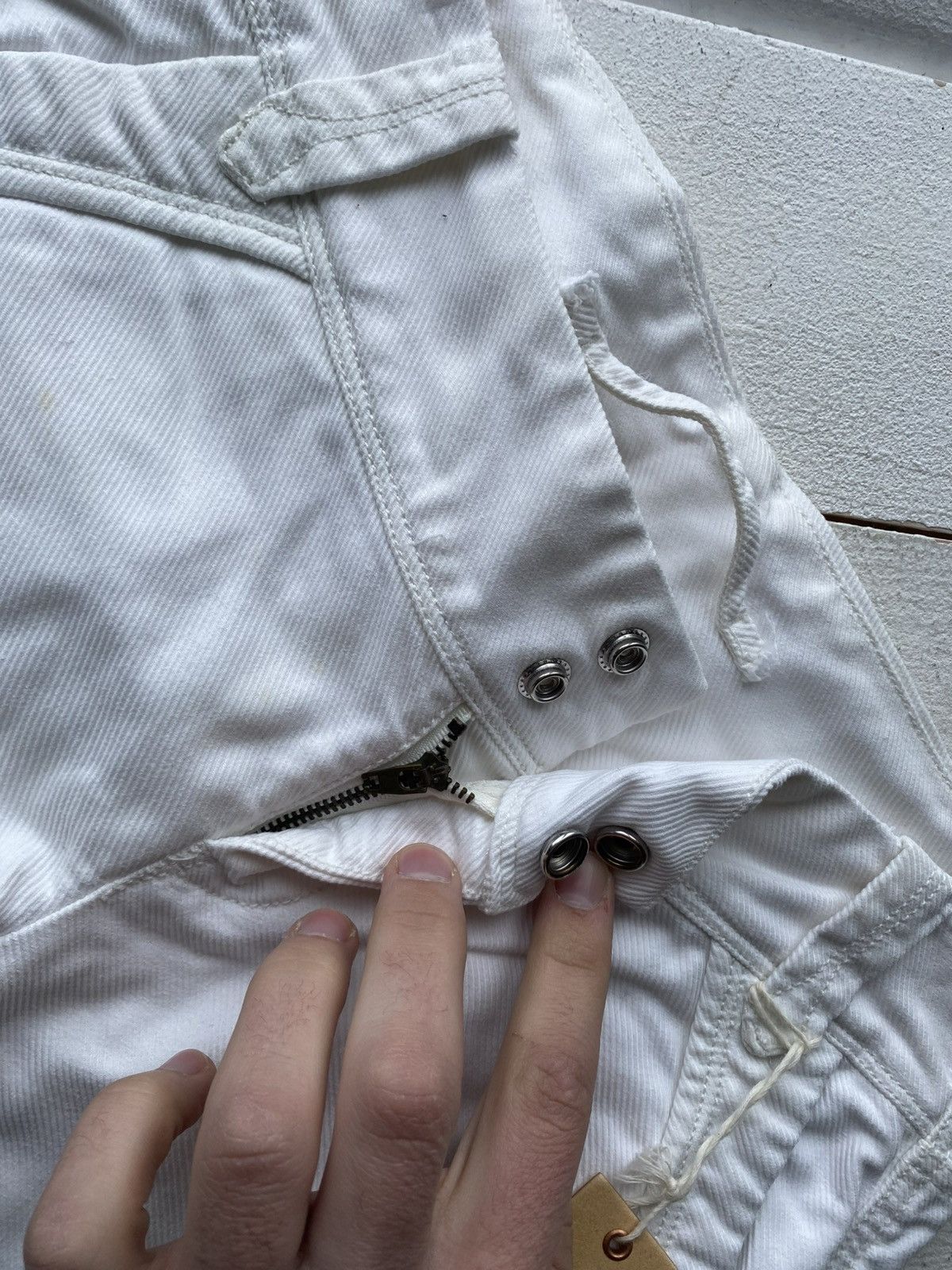 Diesel NWT Bootcut Diesel White Military Utility Pants Deadstock Size 27" / US 4 / IT 40 - 5 Thumbnail