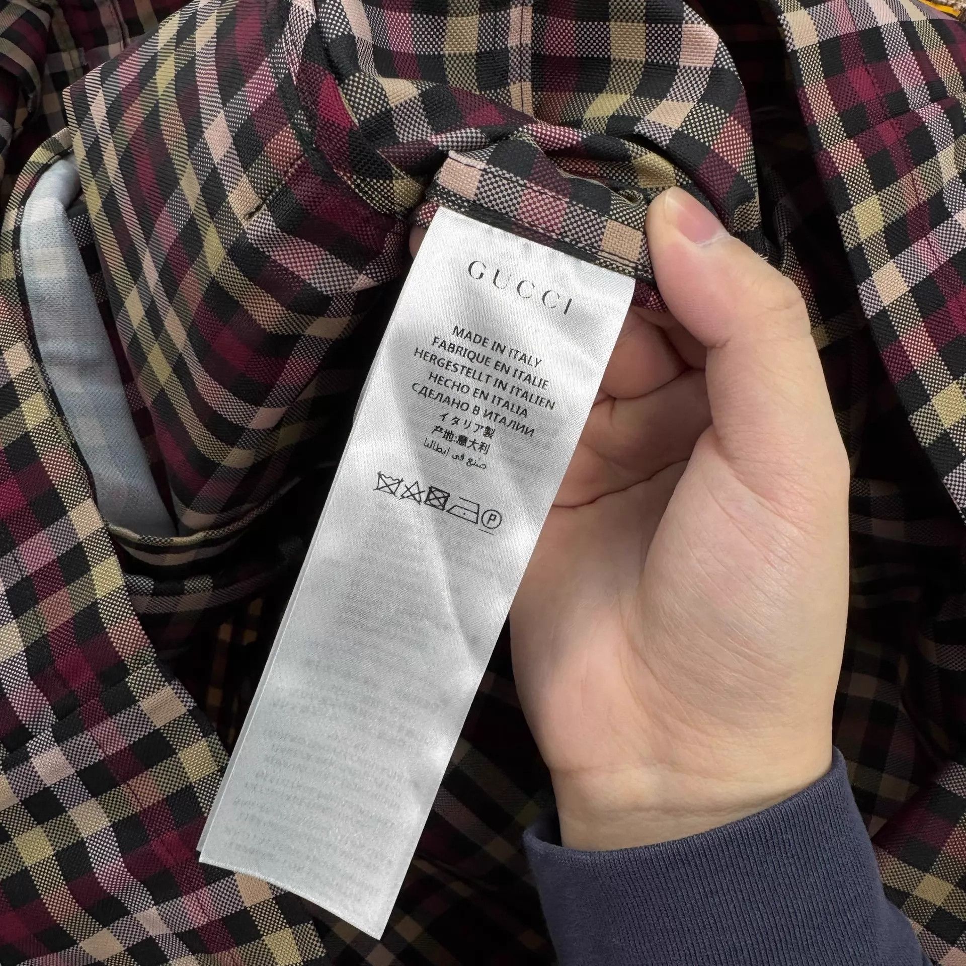 Gucci Gucci GG check crystal letter hooded coat 38 Size XS / US 0-2 / IT 36-38 - 6 Thumbnail