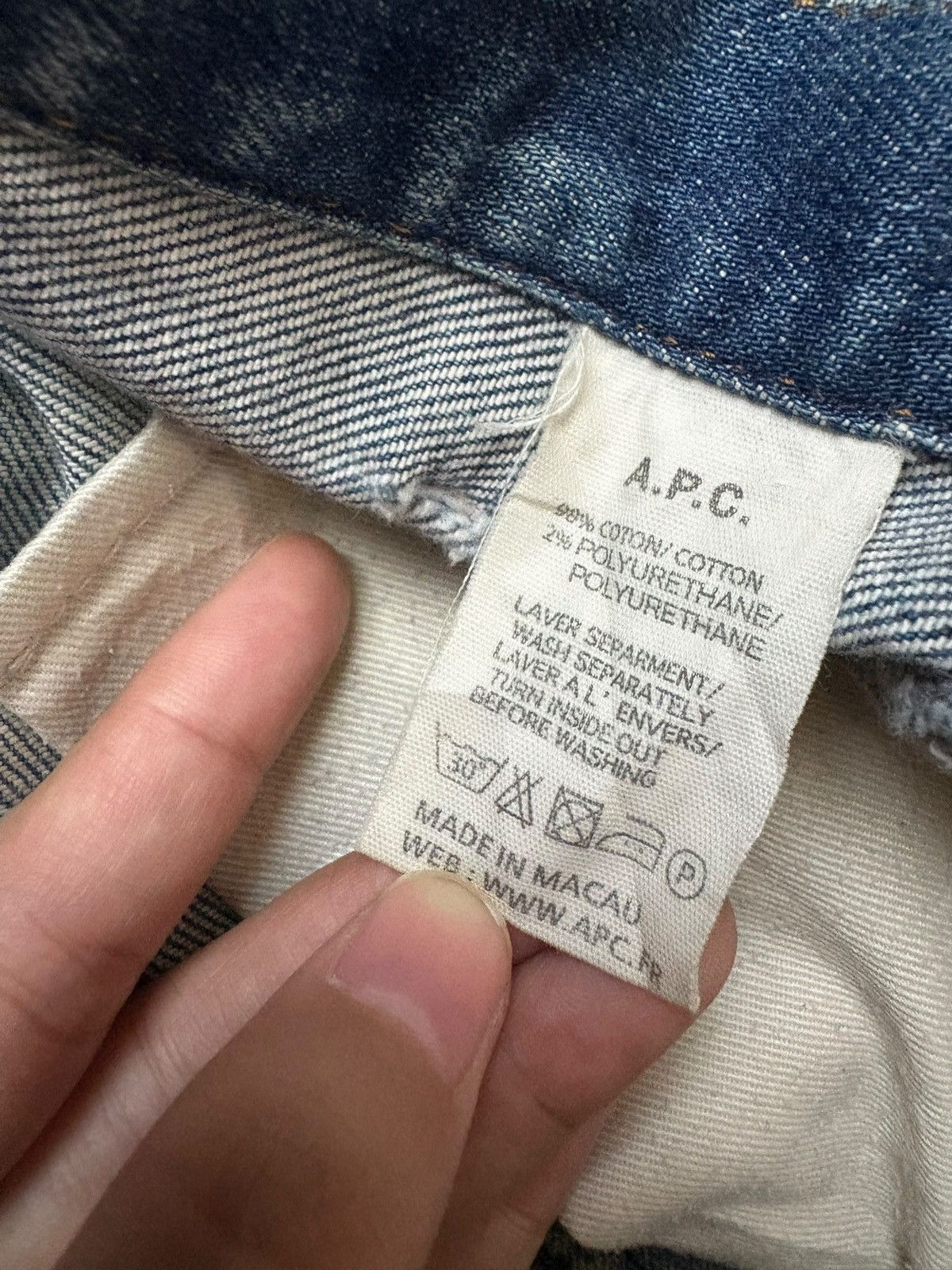 A.P.C. Vintage A.P.C Rusty Mud Wash Distressed Slim Skinny Jeans Size US 34 / EU 50 - 9 Thumbnail