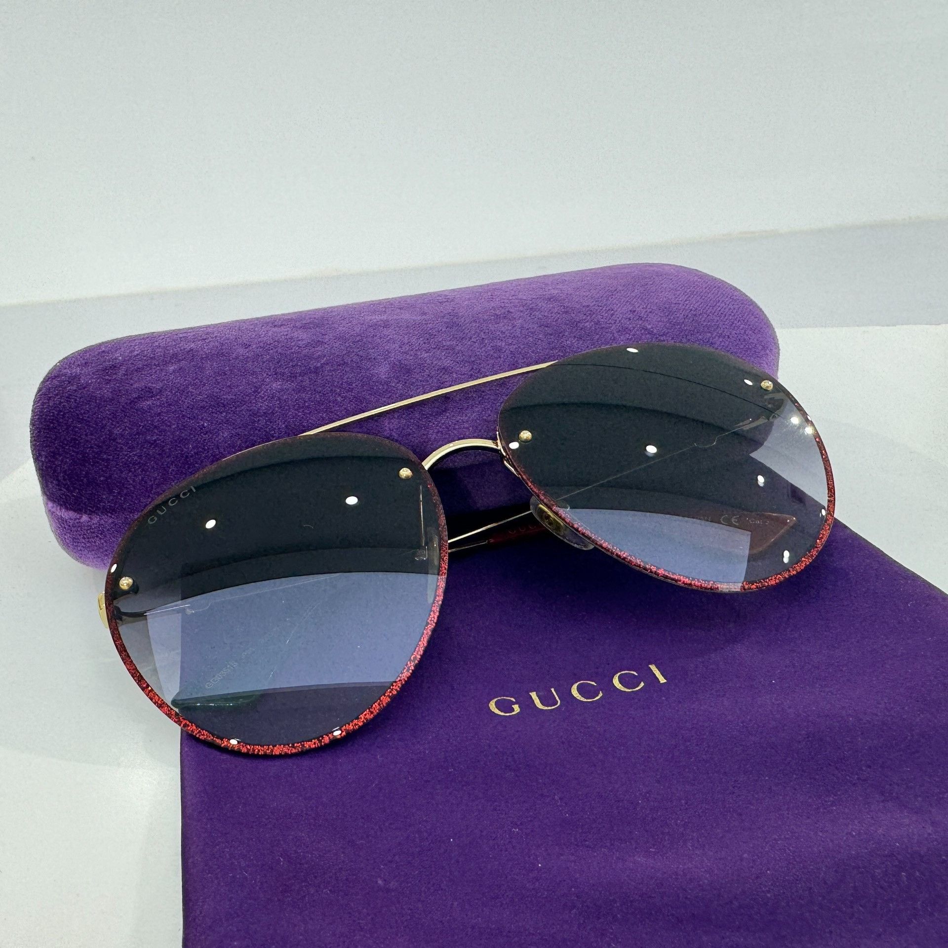 Gucci Gucci Gucci pilot little bee red and green legs Ni Ni same Size ONE SIZE - 8 Thumbnail