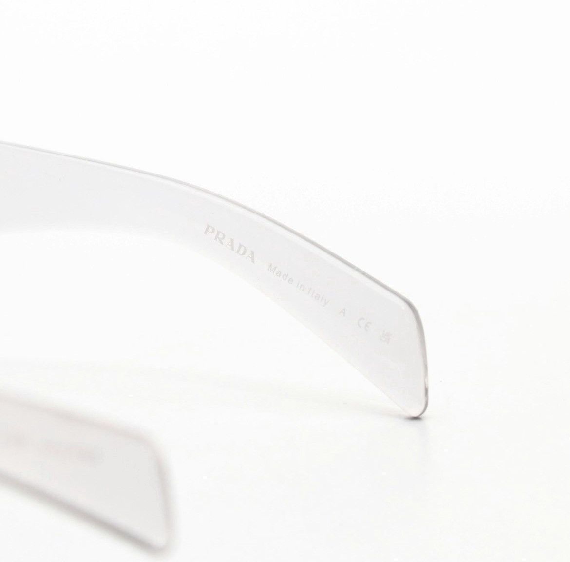 Prada Prada PR A14S Wrap Sunglasses in Transparent Grey with Tag Size ONE SIZE - 3 Thumbnail
