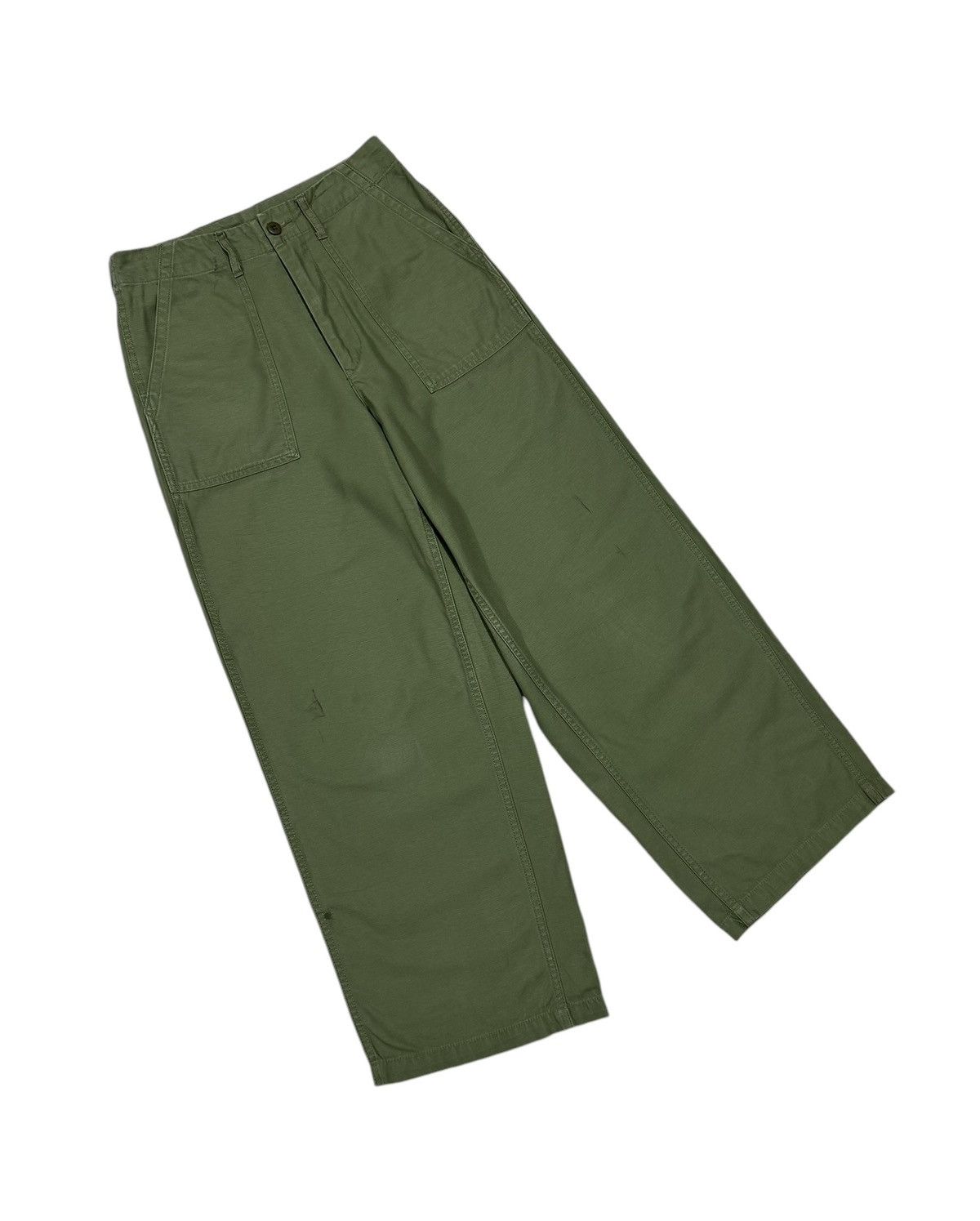 Japanese Brand Coen Co.Ltd Japan Fatigue Olive Green Pant Size US 30 / EU 46 - 6 Thumbnail