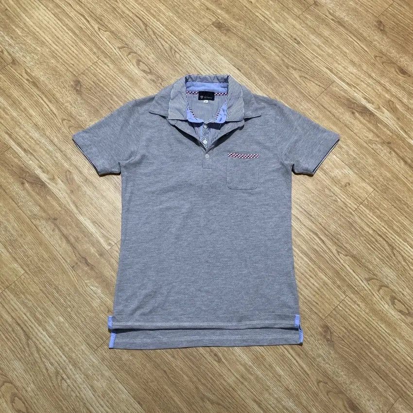 If Six Was Nine × Japanese Brand × Le Grande Bleu (L.G.B.) 2000s TKmixpice Layered Vkei Lgb Gothic Y2K Punk Polo Shirt Size US M / EU 48-50 / 2 - 2 Thumbnail