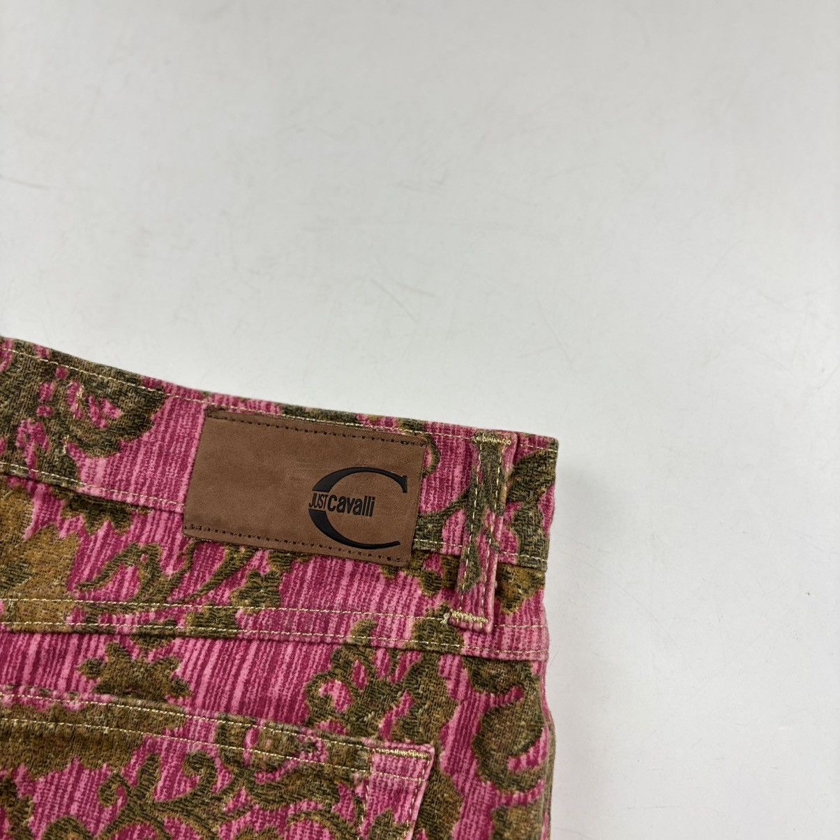 Just Cavalli Just Cavalli Corduroy Printed Mini Skirt Size 31" - 4 Thumbnail