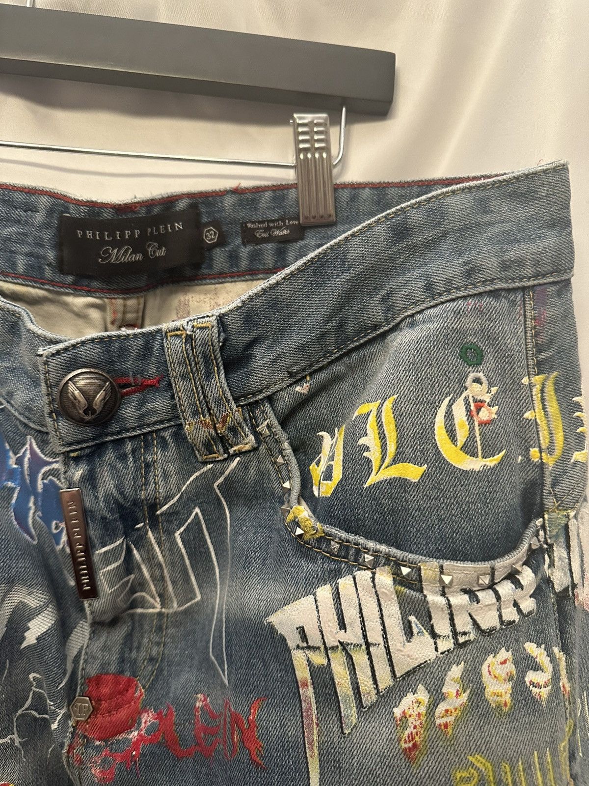 Philipp Plein Philipp Plein Patchwork Denim Size US 32 / EU 48 - 9 Thumbnail