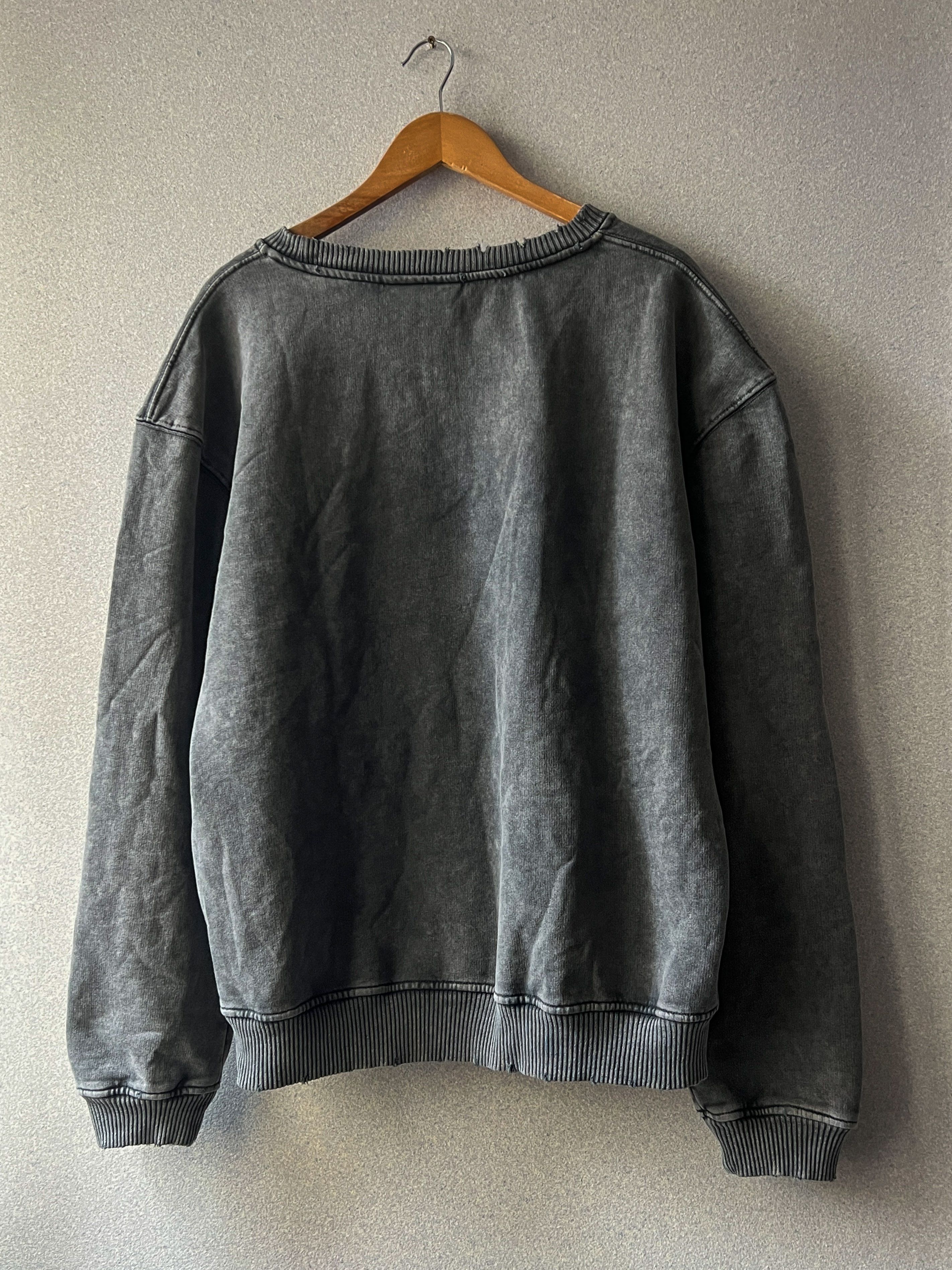 Han Kjobenhavn Han Kjobenhavn Gray Distressed Washed Sweatshirt Size US XL / EU 56 / 4 - 4 Thumbnail