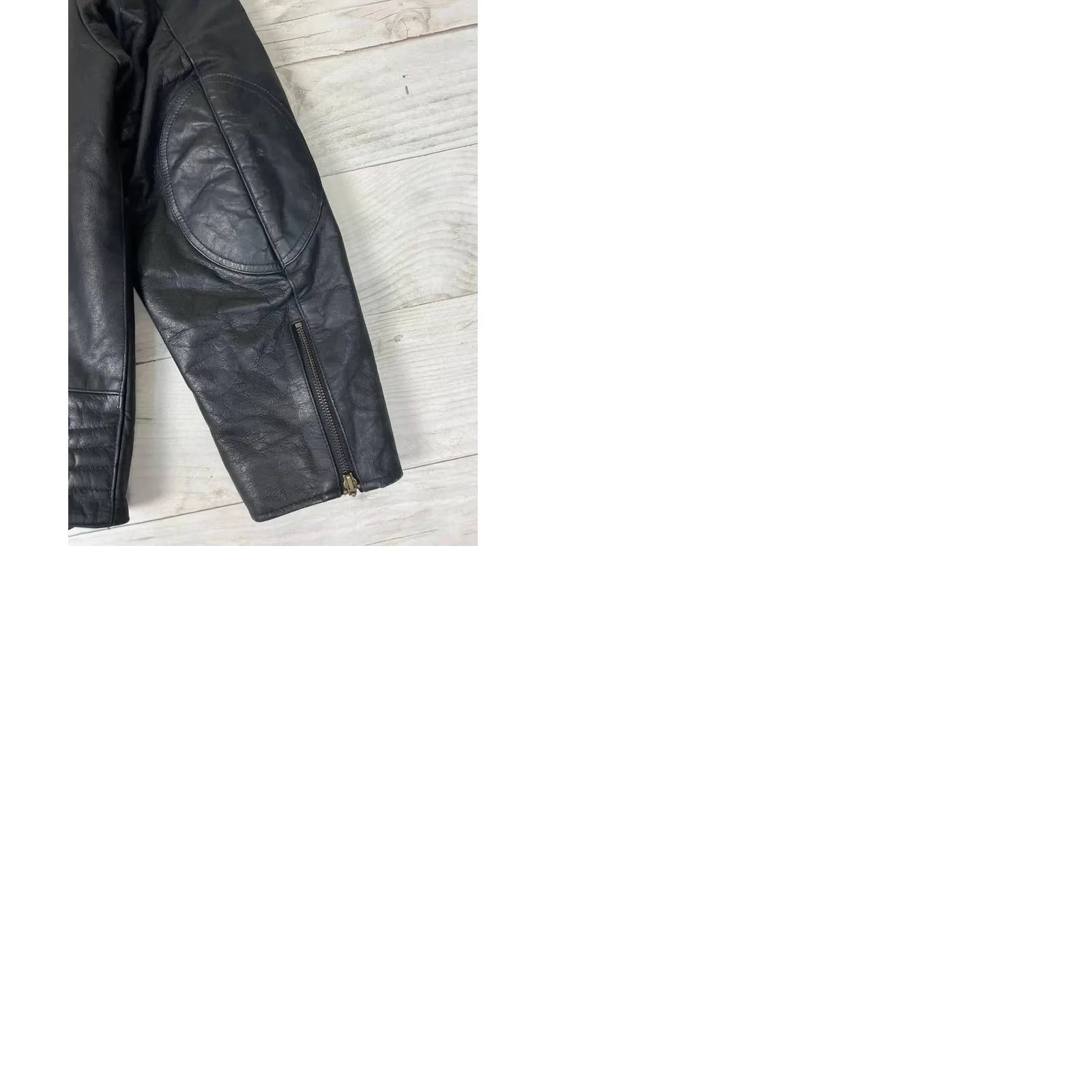 Lucky Brand VINTAGE Lucky Strike 90s Racing Leather Jacket Men XL Black Brown Motorcycle Racing F1 90s Size US XL / EU 56 / 4 - 12 Thumbnail