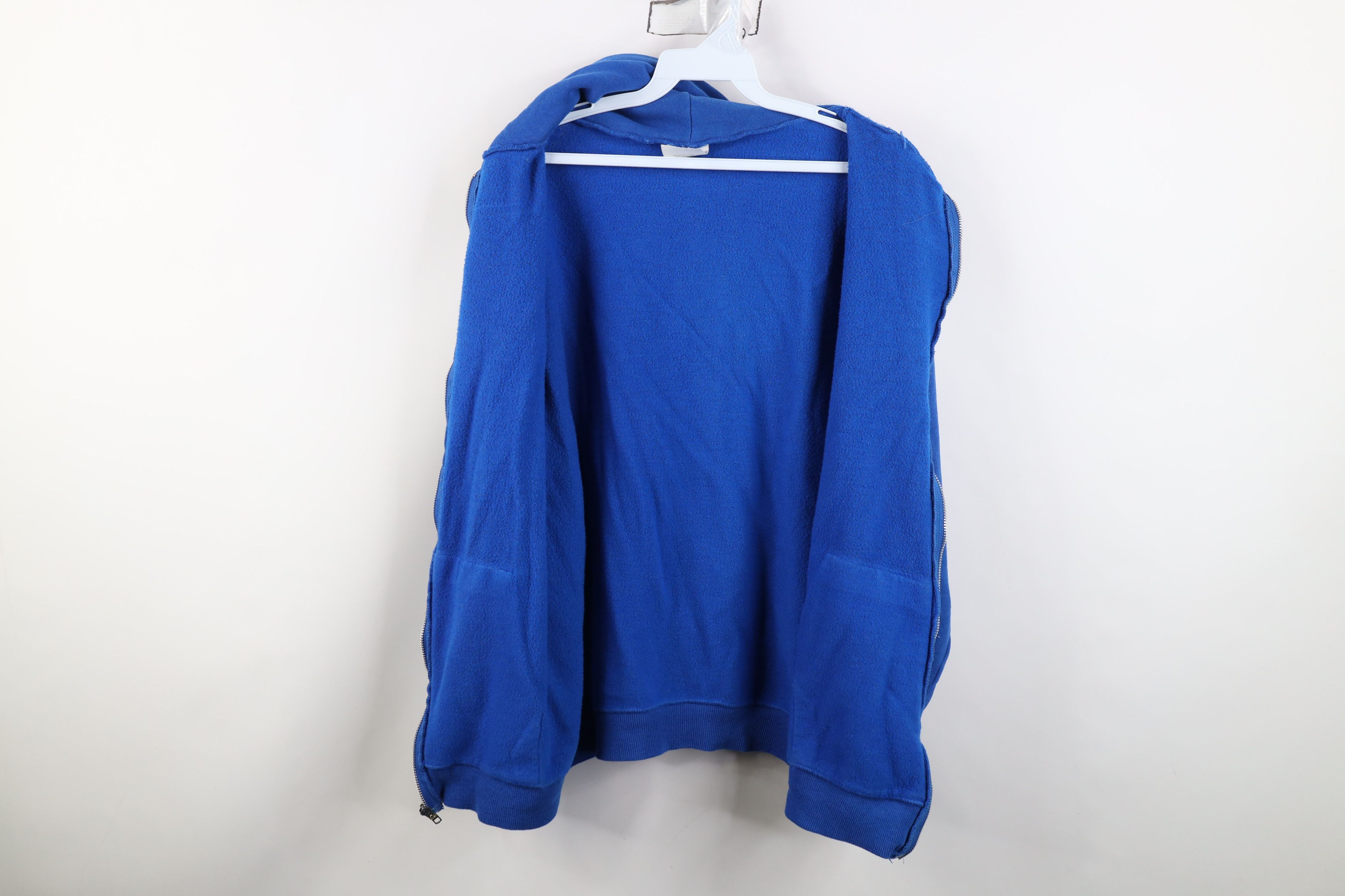 Hanes Vintage 80s 90s Hanes Full Zip Hoodie Sweatshirt Blue USA Size US L / EU 52-54 / 3 - 10 Thumbnail