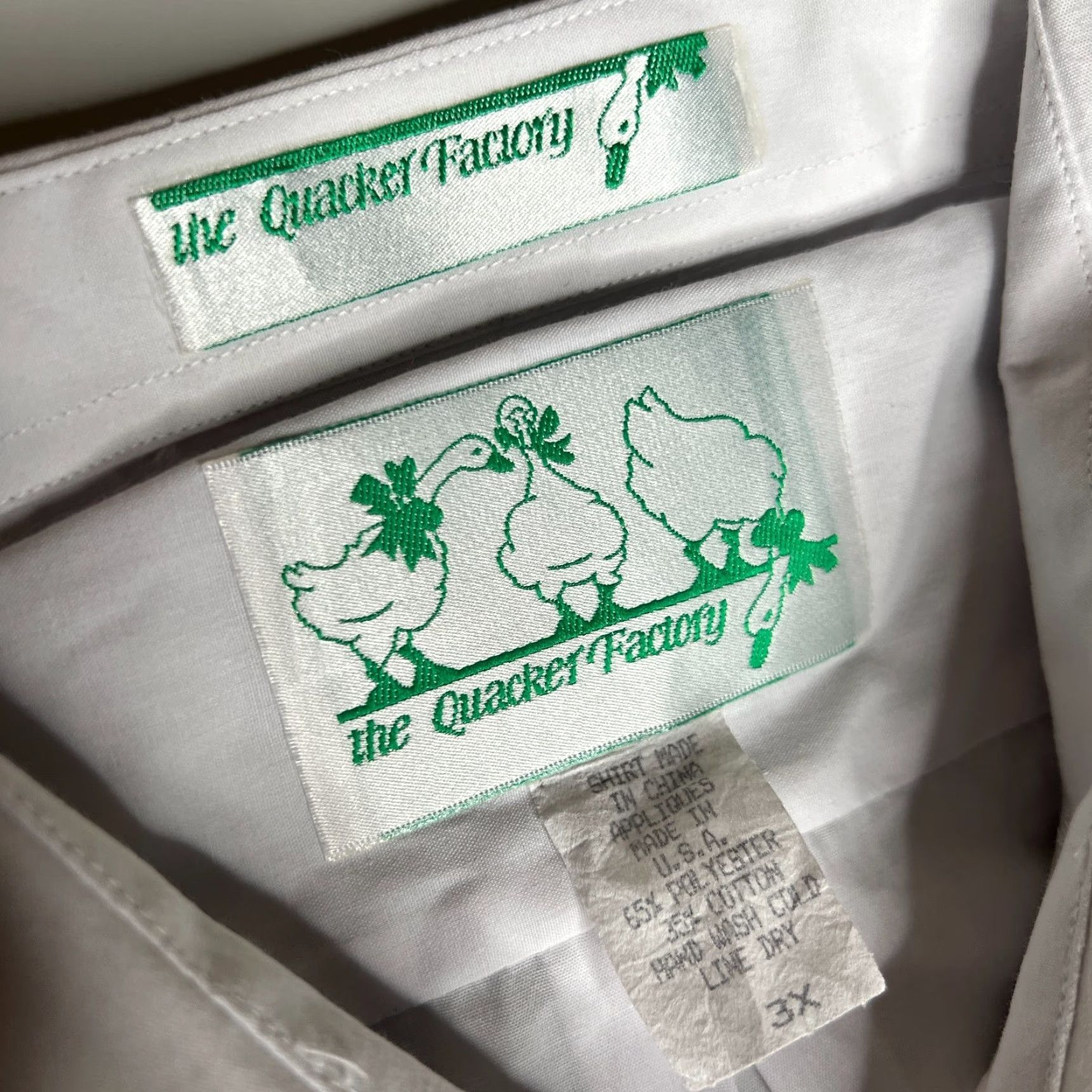 Quacker Factory VINTAGE The Quacker Factory 3X White Button Up Shirt Western Patchwork Farm Animal Appliqués Girls Women Shirt Size XXL / US 16-18 / IT 52-54 - 6 Thumbnail
