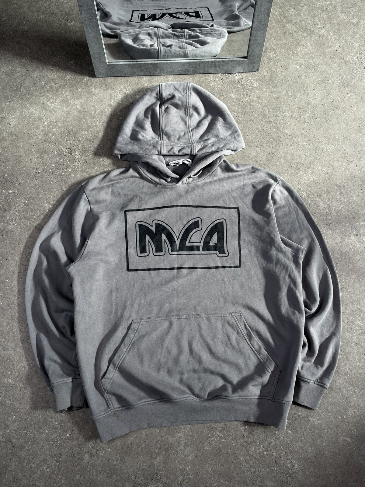 Alexander McQueen × MCQ × McQ Alexander McQueen MCQ ALEXANDER MCQUEEN Mens Grey Metal Logo Hoodie Size US L / EU 52-54 / 3 - 1 Thumbnail