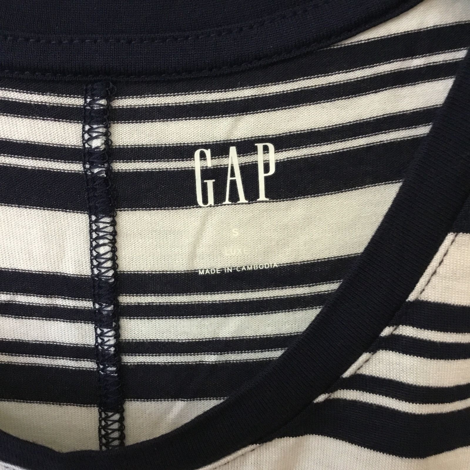 Gap GAP Navy and White Luxe Stripe Tank Size S / US 4 / IT 40 - 5 Thumbnail