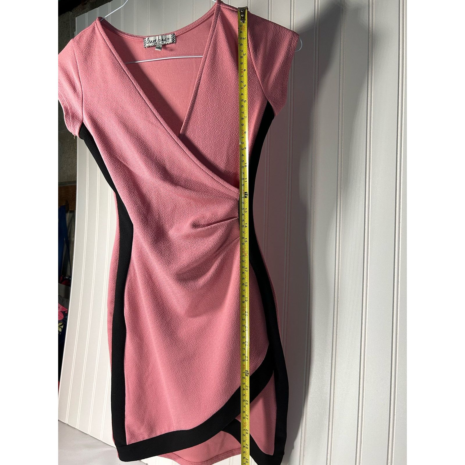 Other Gorgeous Bodycon Knee Length Pink Dress with Black Size S Size S / US 4 / IT 40 - 4 Thumbnail