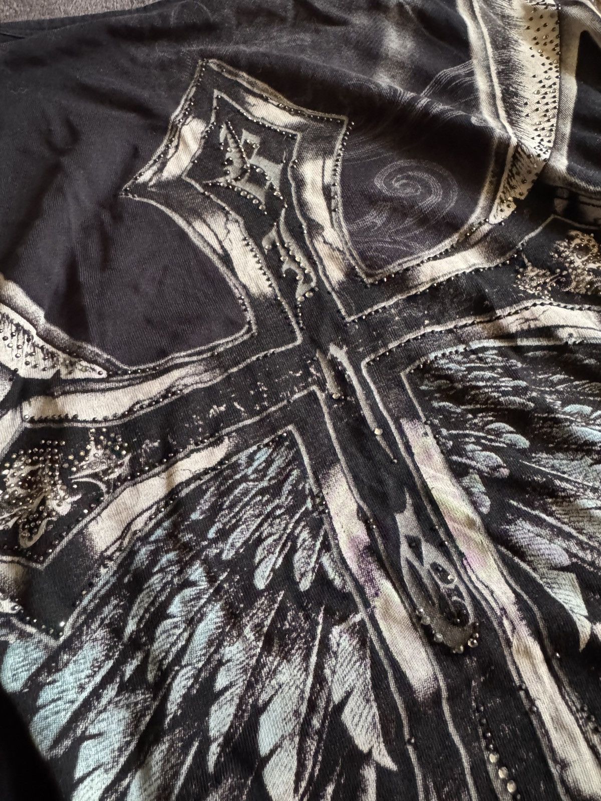 Vintage Vintage Affliction long sleeve with rhinestones y2k Japaness Size US S / EU 44-46 / 1 - 14 Thumbnail