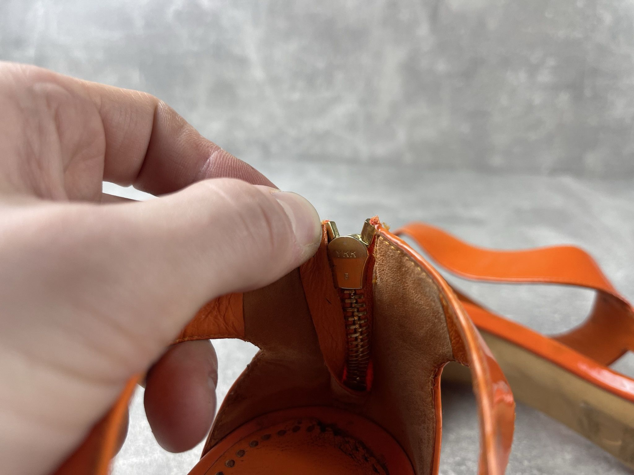 Moschino Moschino leather orange open toe heels sandals shoe Size US 8 / IT 38 - 8 Thumbnail