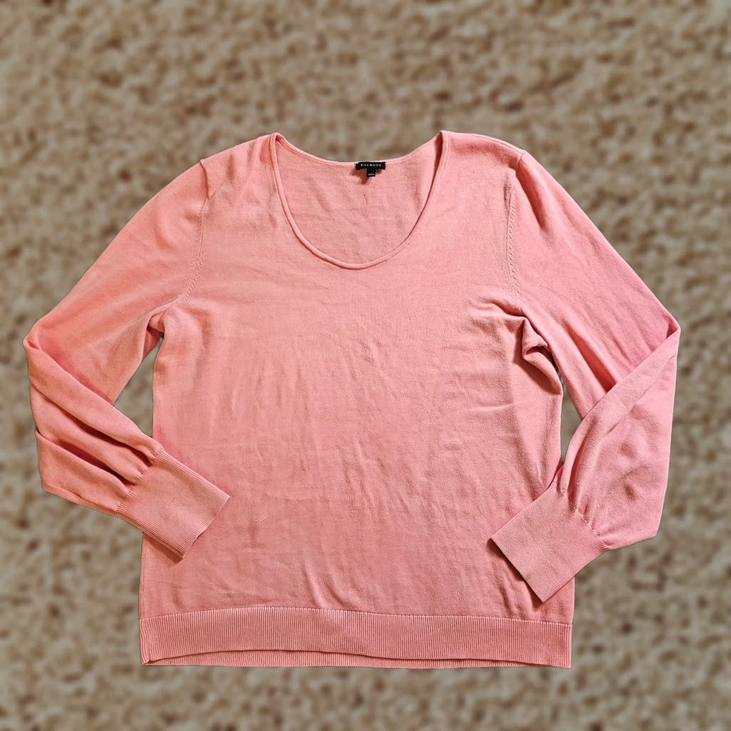 Talbots Talbots Sweater Top Women Large Pink Balloon Sleeve Scoop Neck Casual Career Shirt Size L / US 10 / IT 46 - 1 Thumbnail