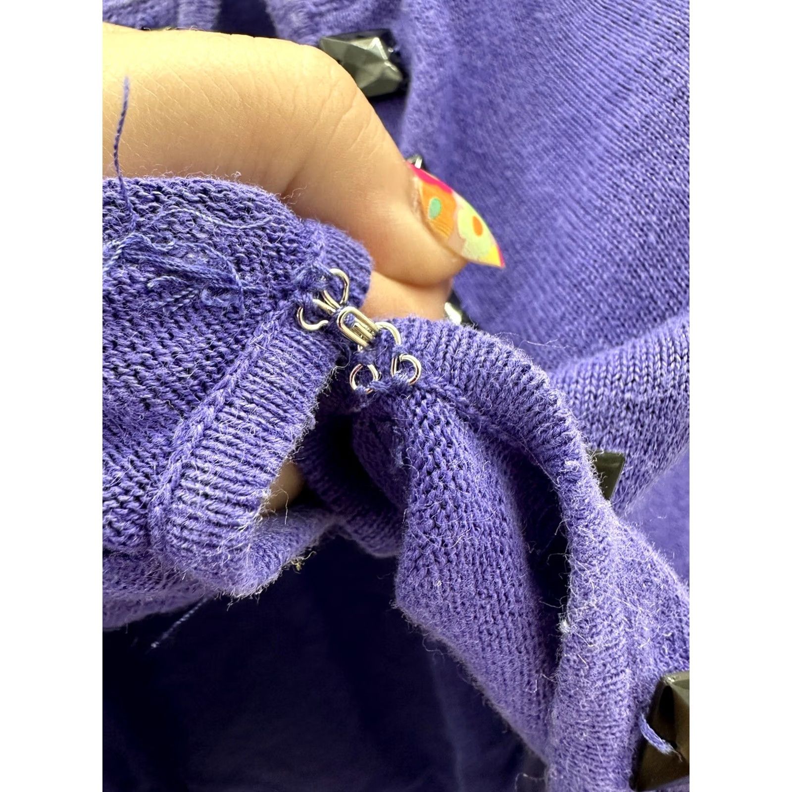 Vintage Womens Chadwicks Purple Gem 3/4 Sleeve Cover Up Size 2XL Size XXL / US 16-18 / IT 52-54 - 6 Thumbnail