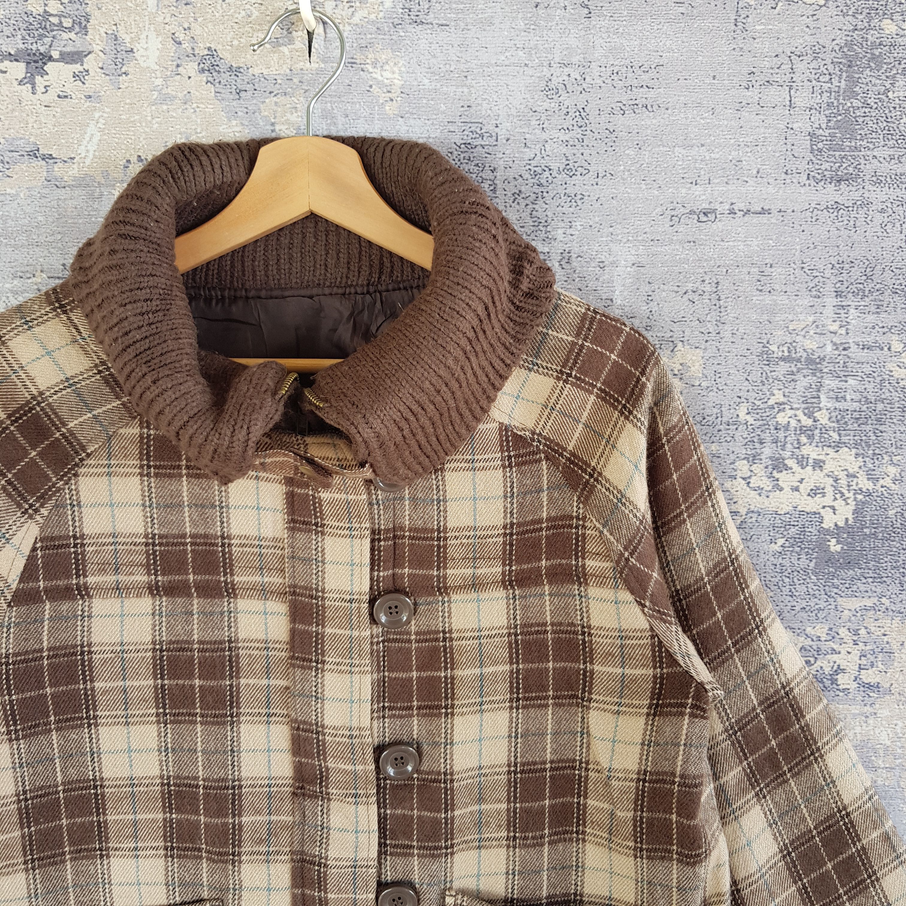 Japanese Brand × Vintage Vintage 90s Estacot Japanese Plaid Tartan Wool Jackets Size US S / EU 44-46 / 1 - 3 Thumbnail