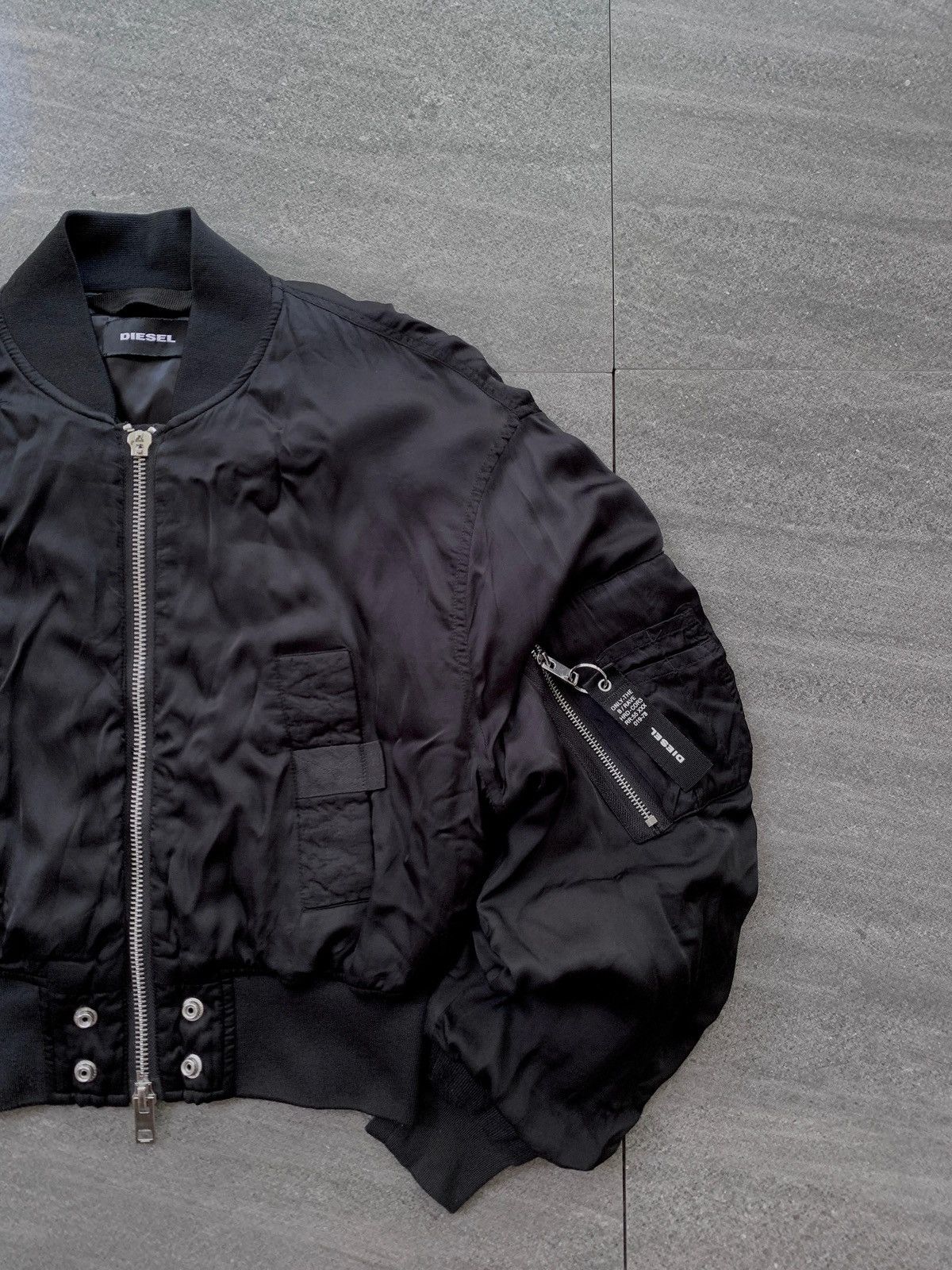 Diesel FREE TAX! MA-1 Utility Cropped Bomber Jacket Size S / US 4 / IT 40 - 2 Thumbnail