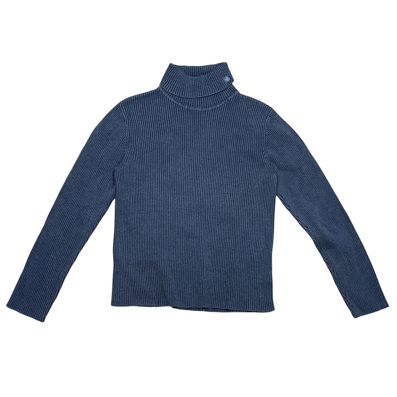 Lauren Ralph Lauren VTG Lauren Ralph Lauren L ribbed grey sweater turtleneck Size L / US 10 / IT 46 - 1 Thumbnail