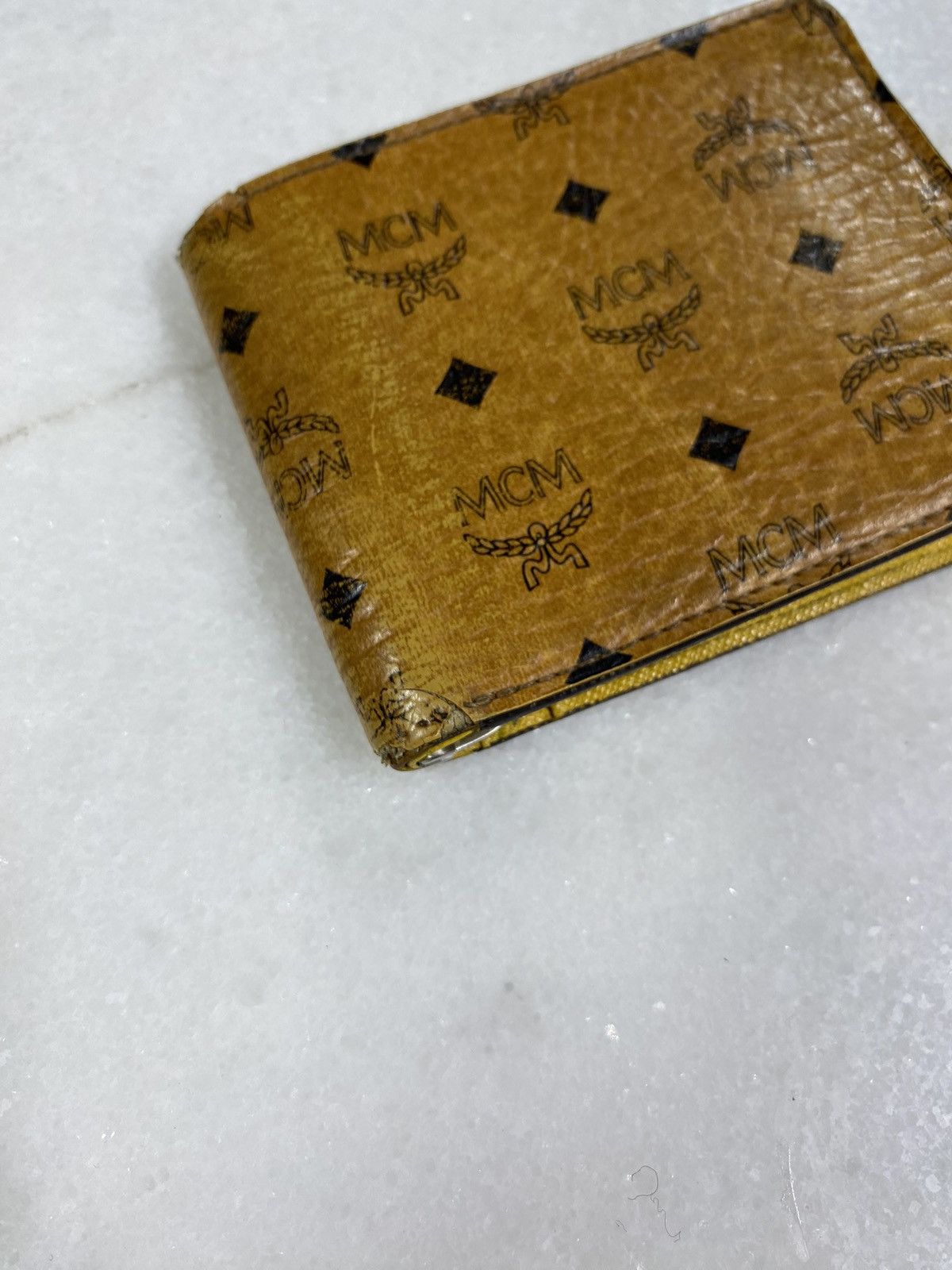 Designer × MCM MCM Monogram Leather Men’s Bifold Wallet Preowned Size ONE SIZE - 4 Thumbnail