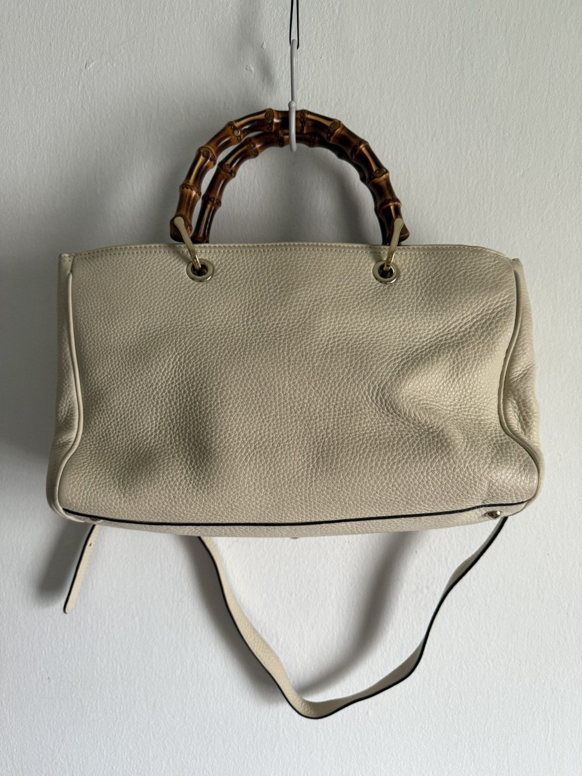 Gucci Gucci Bamboo Shopper Pebbled Leather 2 way Small Size ONE SIZE - 7 Thumbnail